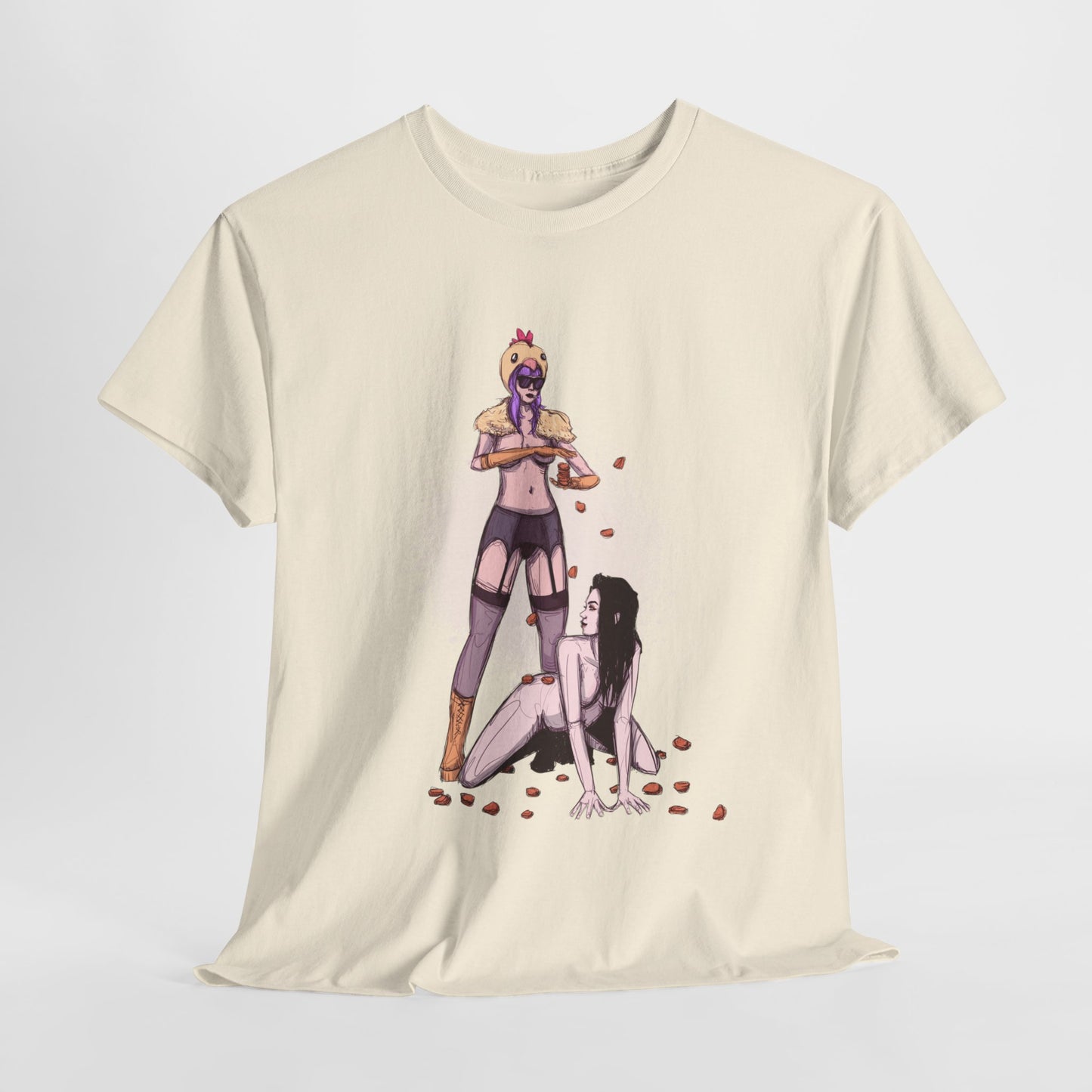 Chicken Nugget Rain Unisex Heavy Cotton Tee