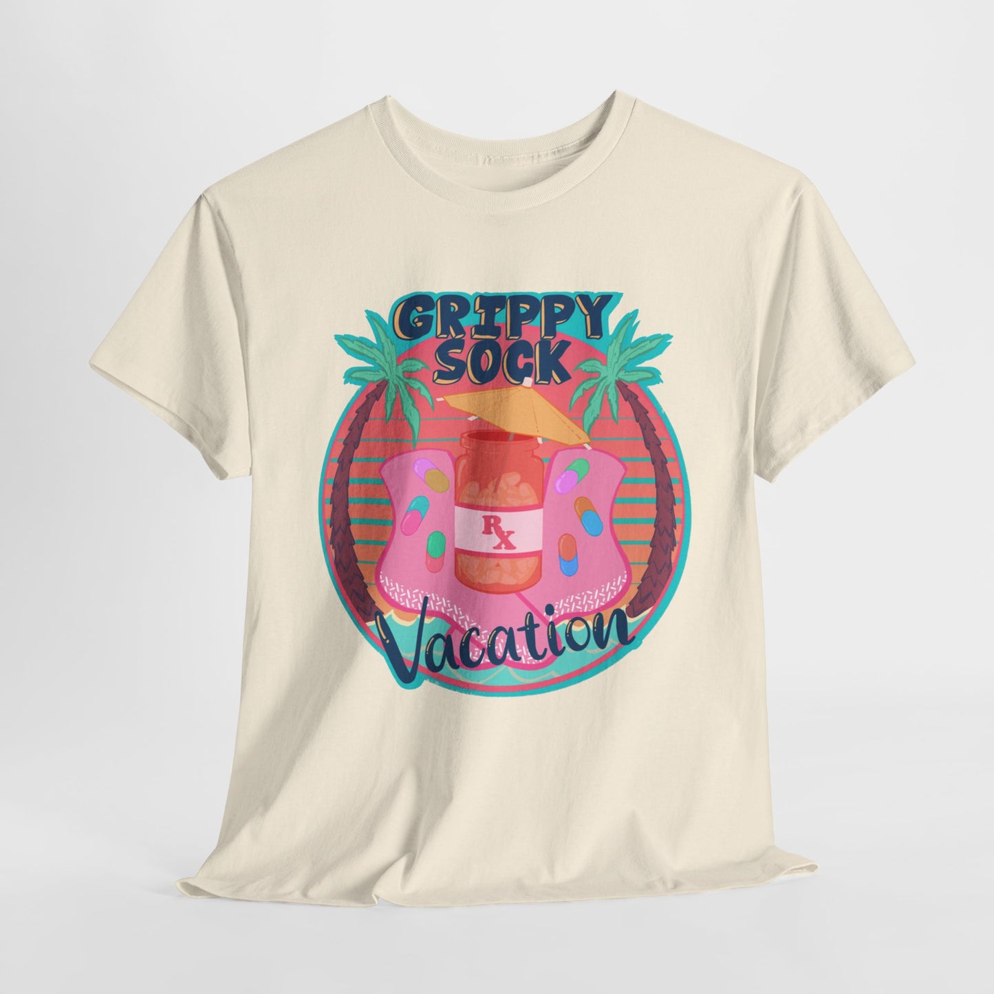 Grippy Sock Vacation Unisex Heavy Cotton Tee