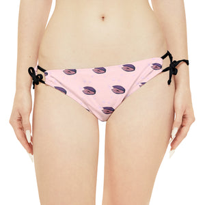 Pink Clam Strappy Bikini Set (Pink)