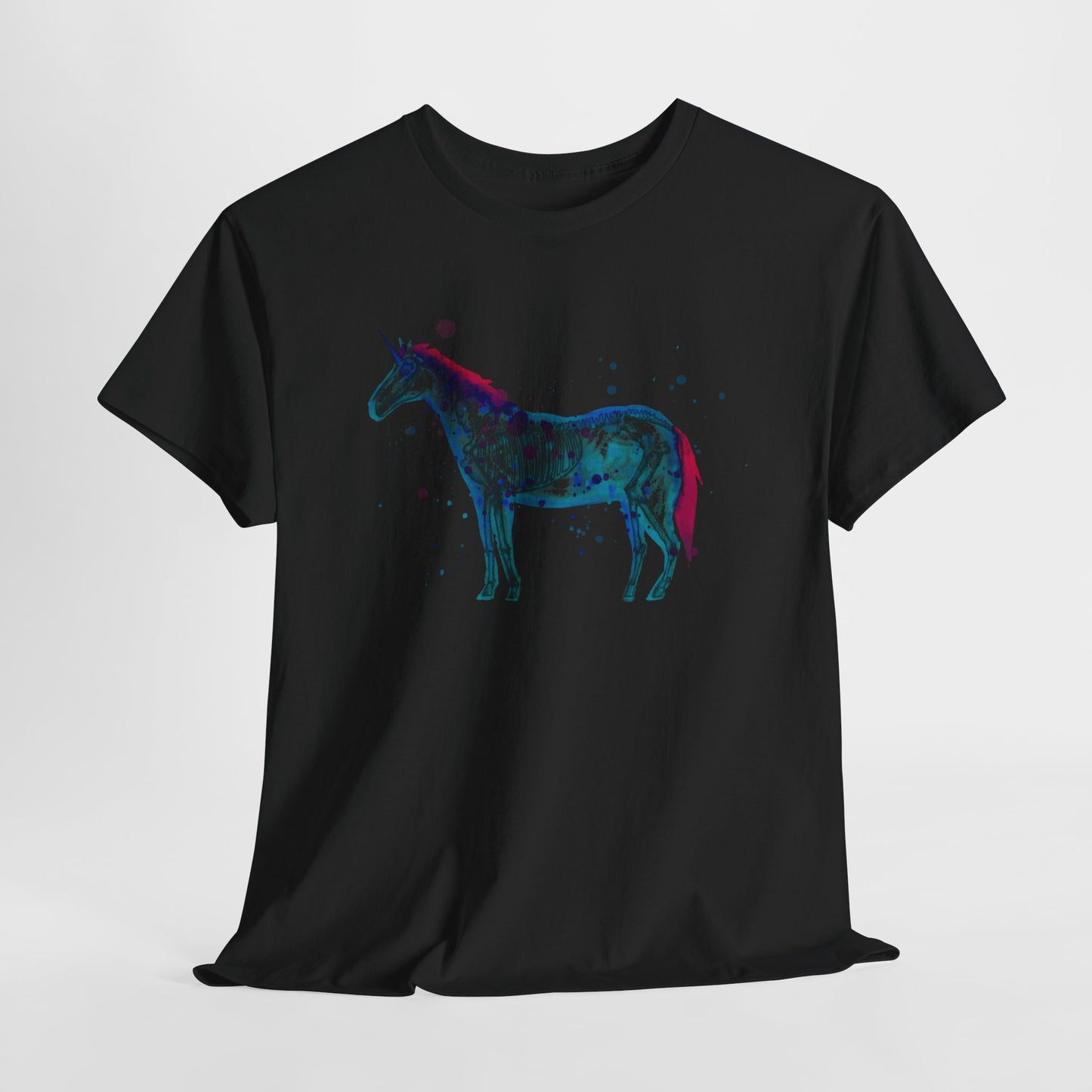 Unicorn Skeleton Unisex Heavy Cotton Tee