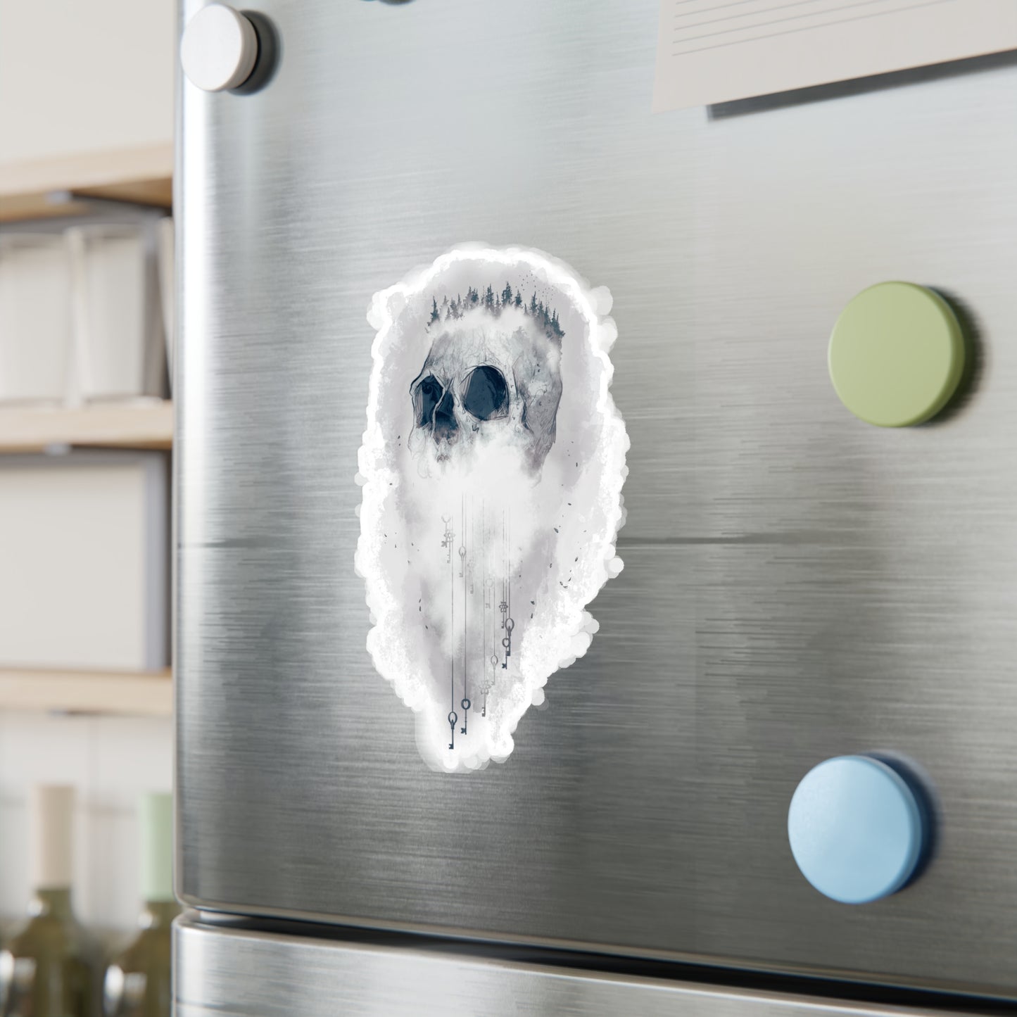 Elemental Skull Air Kiss-Cut Vinyl Decal