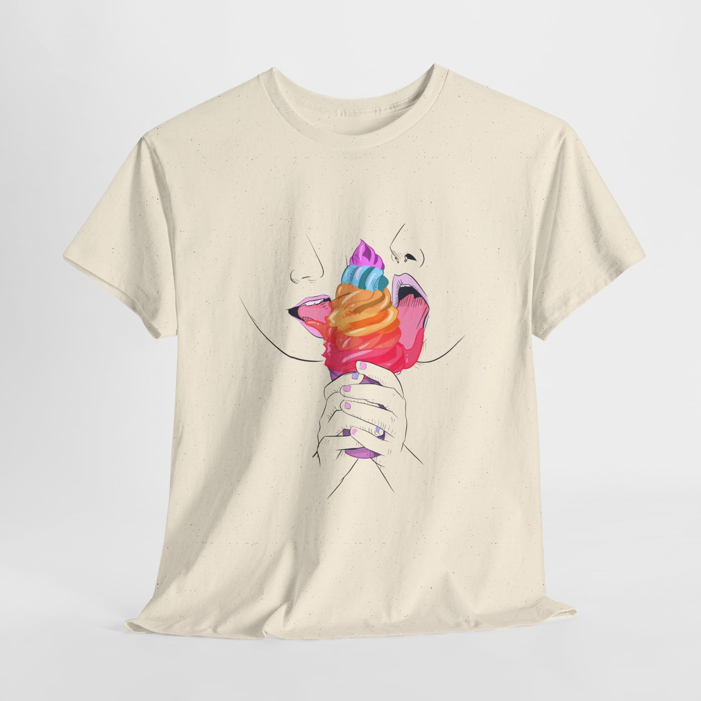 Lesbian Ice Cream Unisex Heavy Cotton Tee