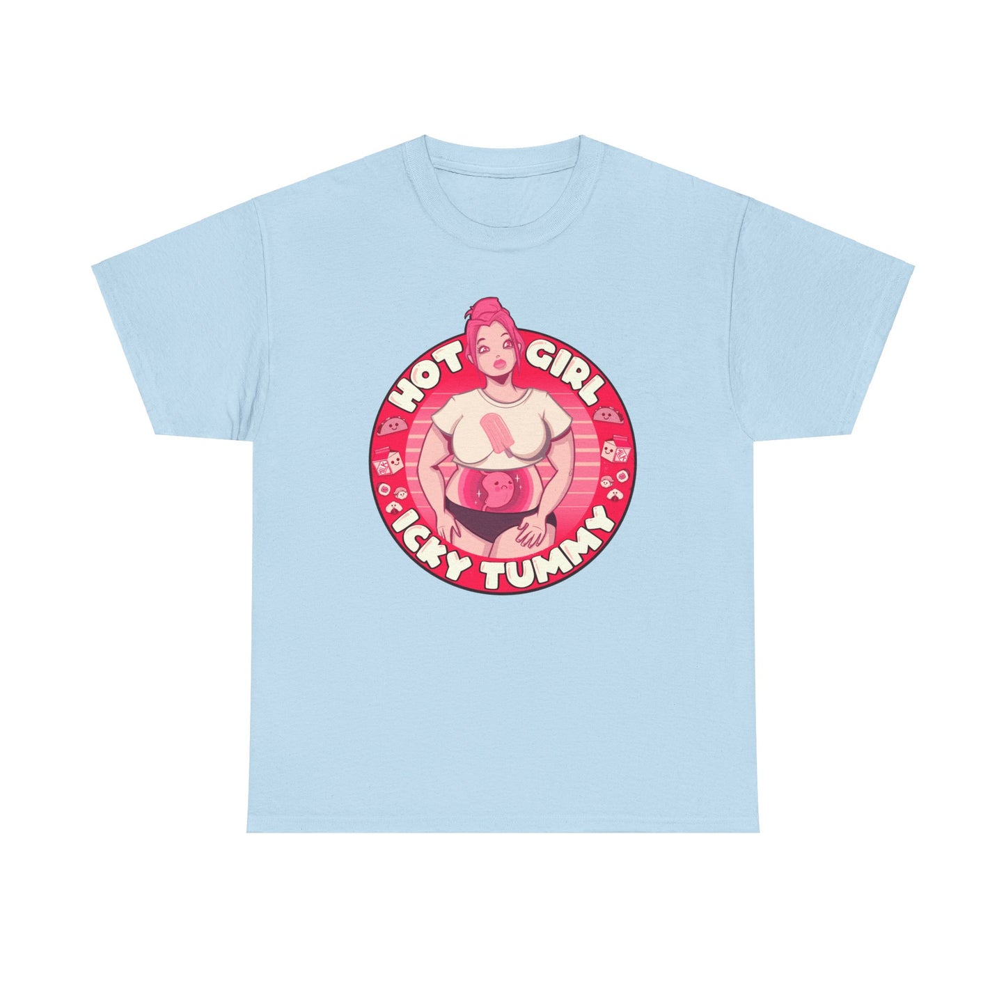 Hot Girl Icky Tummy Unisex Heavy Cotton Tee
