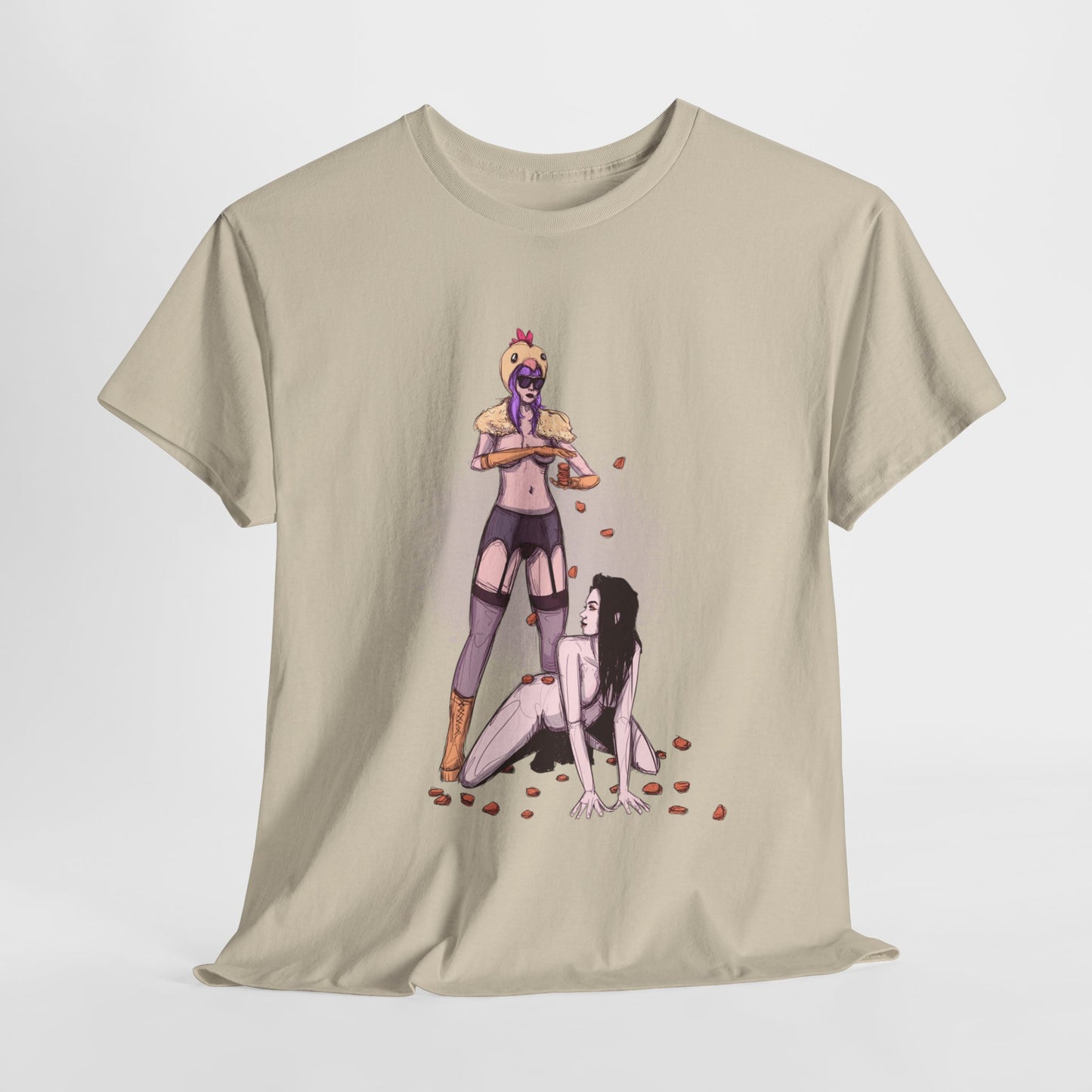 Chicken Nugget Rain Unisex Heavy Cotton Tee