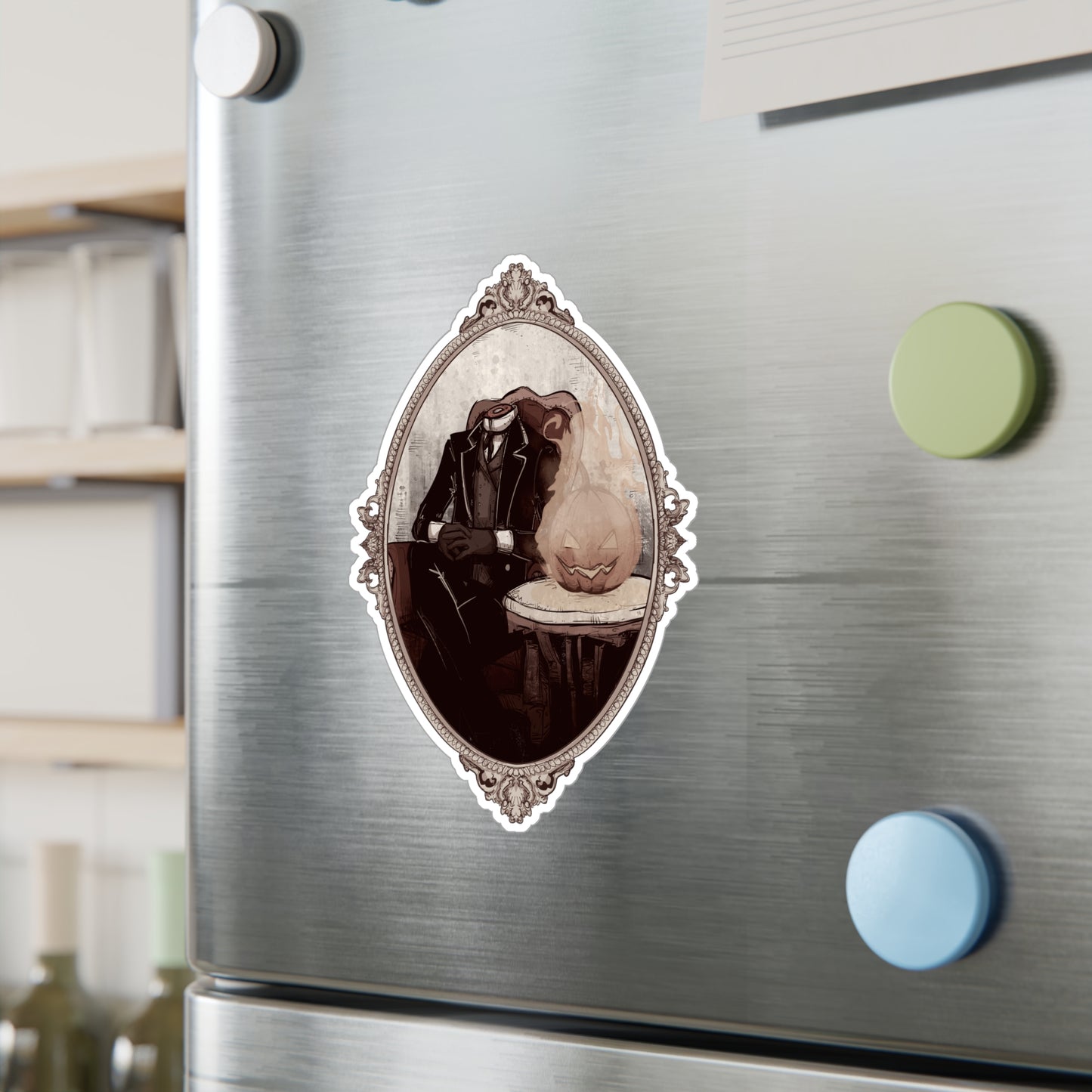 Victorian Headless Horseman Kiss-Cut Vinyl Decal