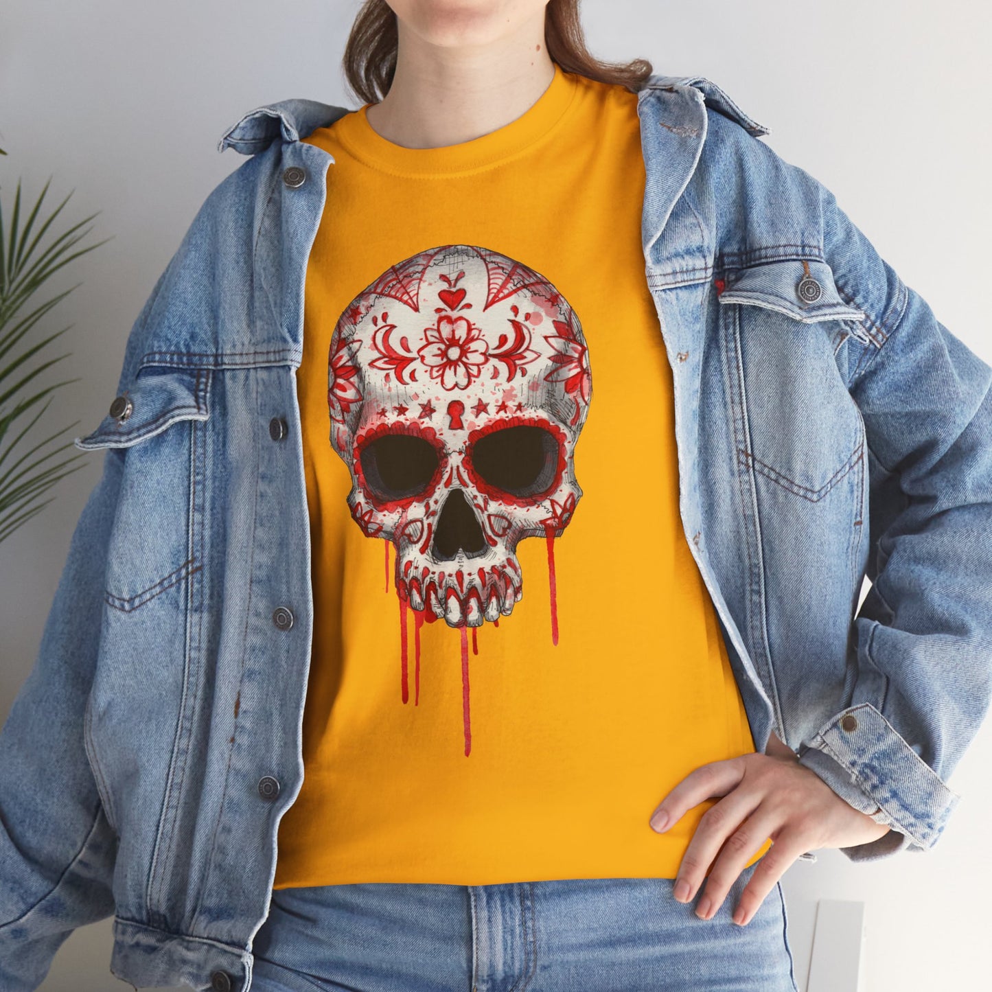 Blood Skull Unisex Heavy Cotton Tee