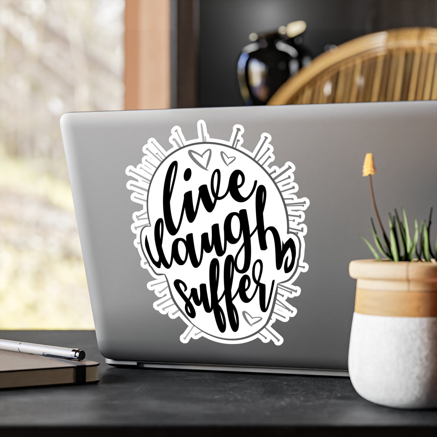 Live Laugh Suffer Kiss-Cut Vinyl Decal