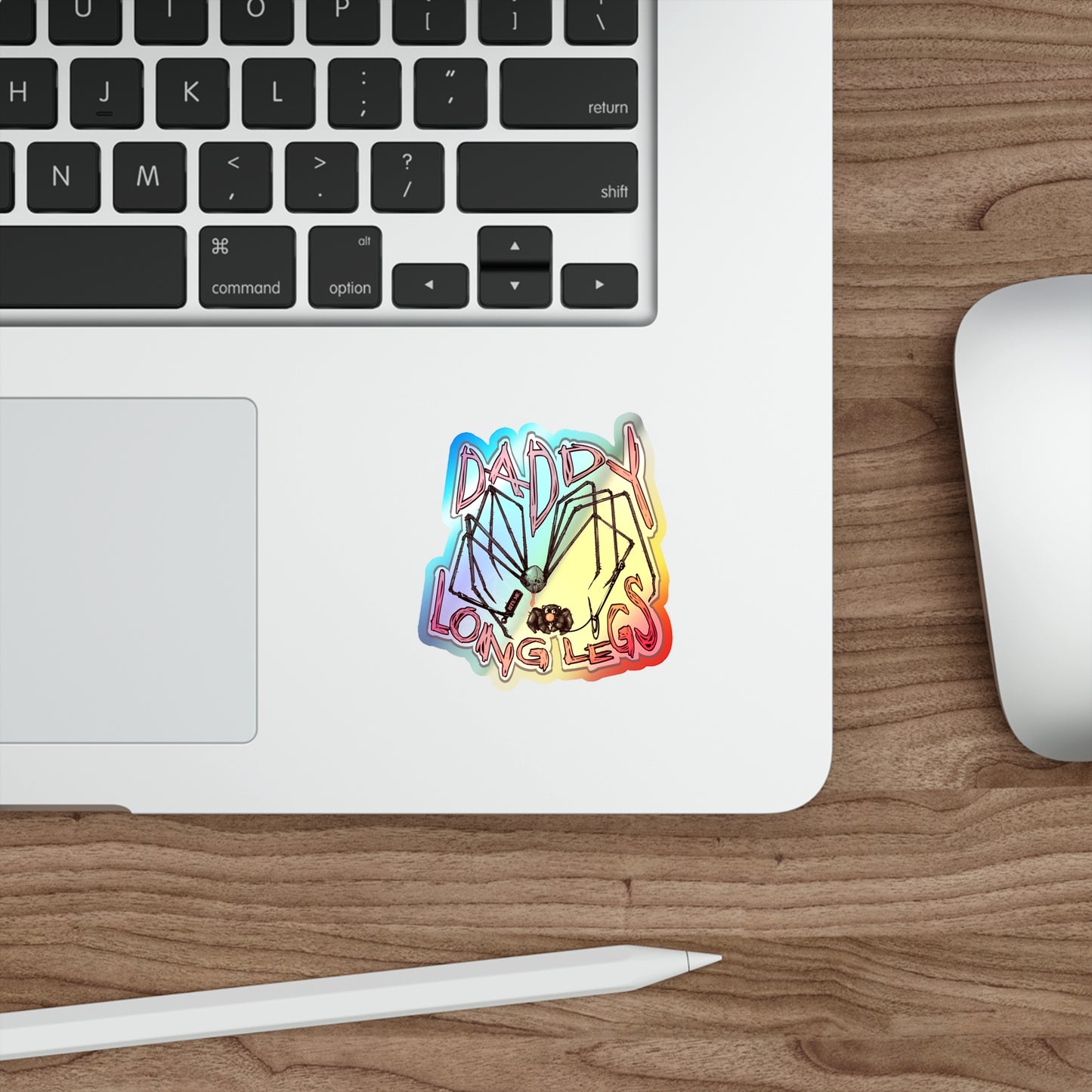 Daddy Long Legs Holographic Die-cut Stickers