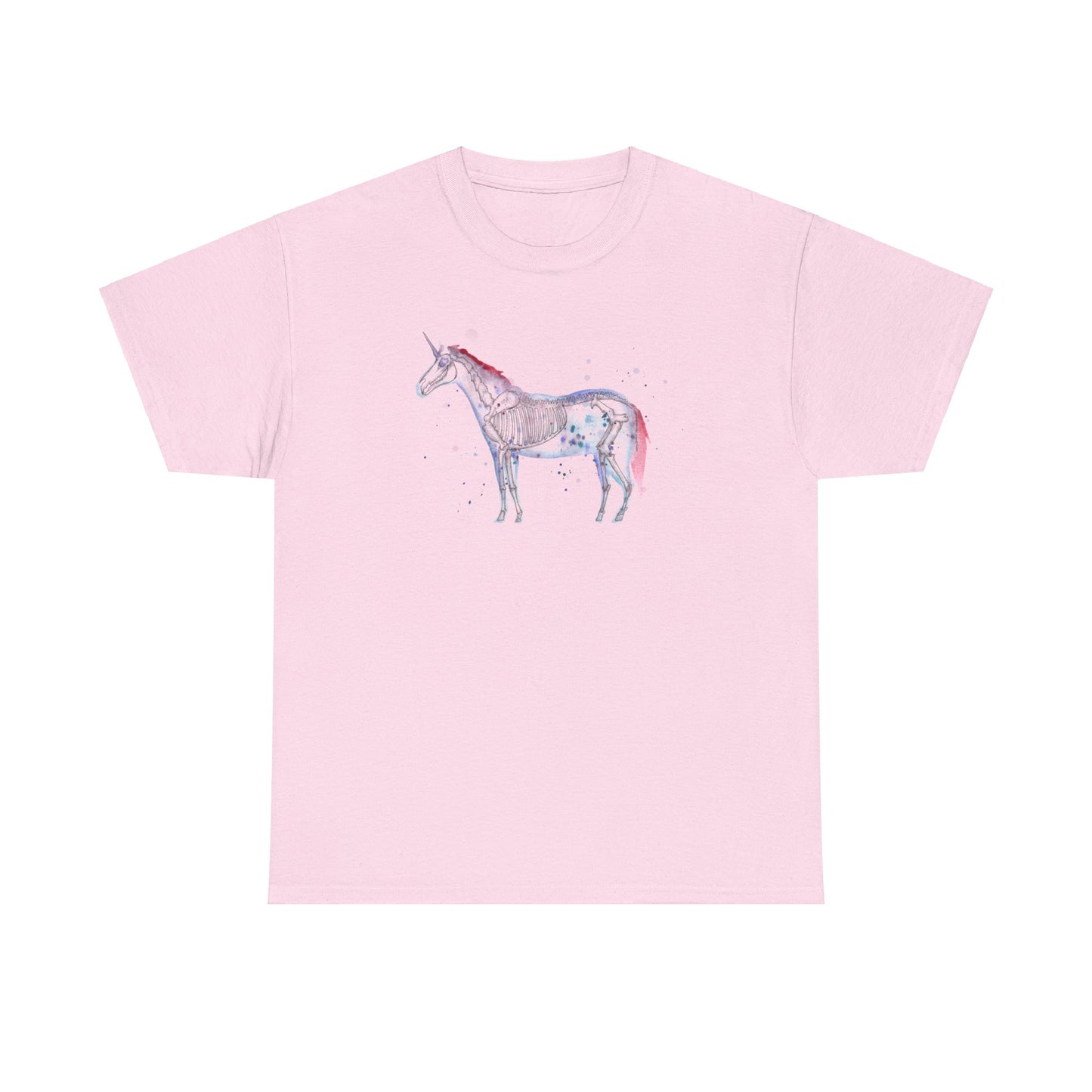 Unicorn Skeleton Unisex Heavy Cotton Tee