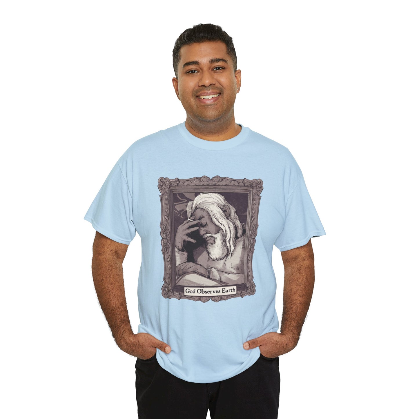 God Observes Earth Unisex Heavy Cotton Tee