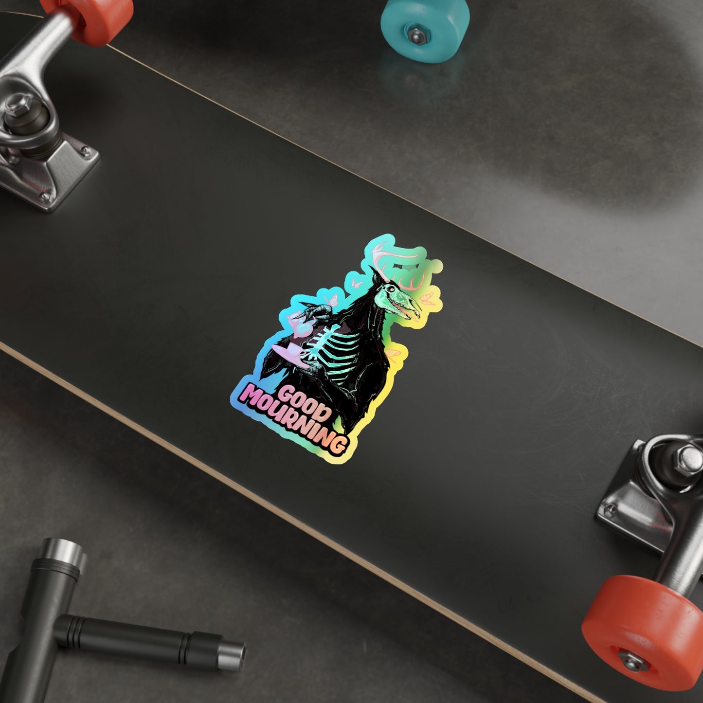 Good Mourning Holographic Die-cut Stickers