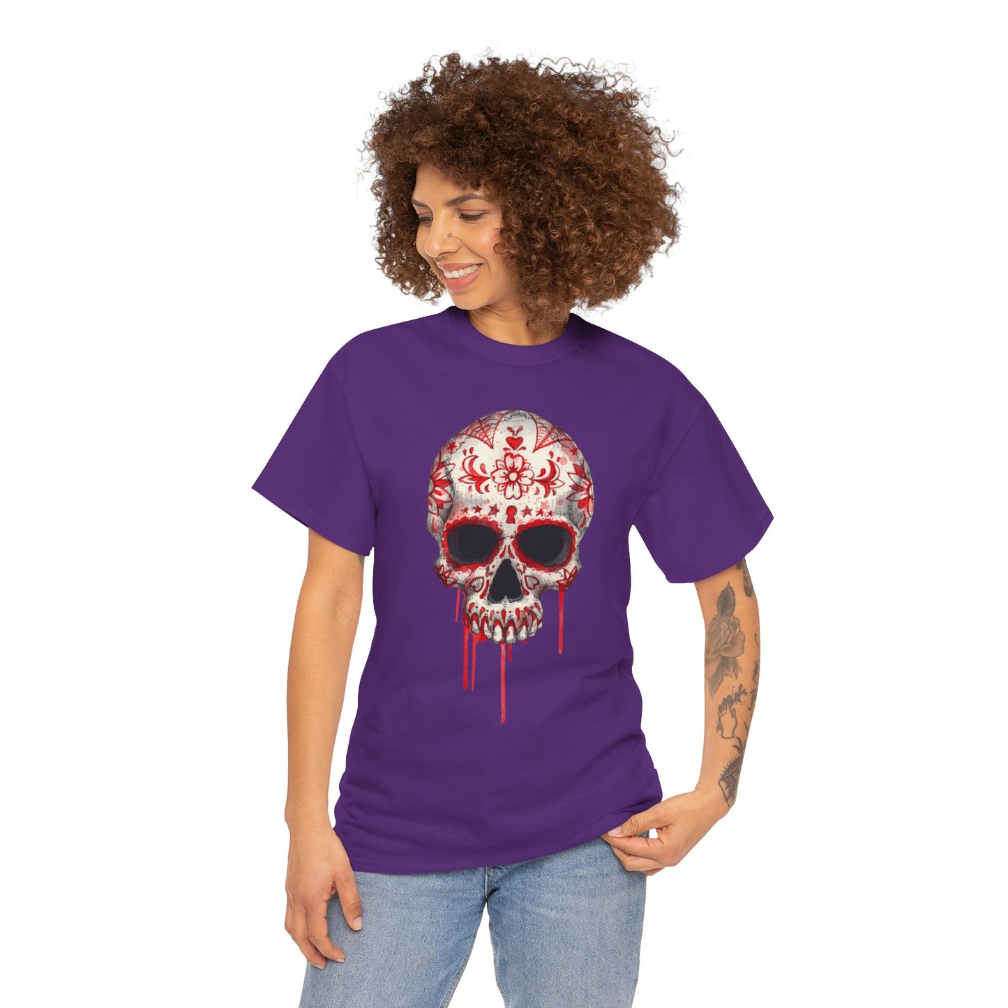 Blood Skull Unisex Heavy Cotton Tee