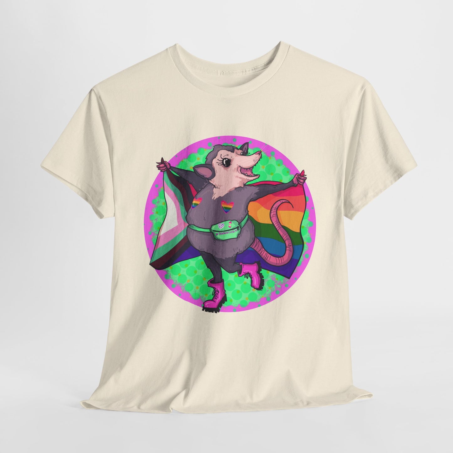 Pride Opossum Unisex Heavy Cotton Tee