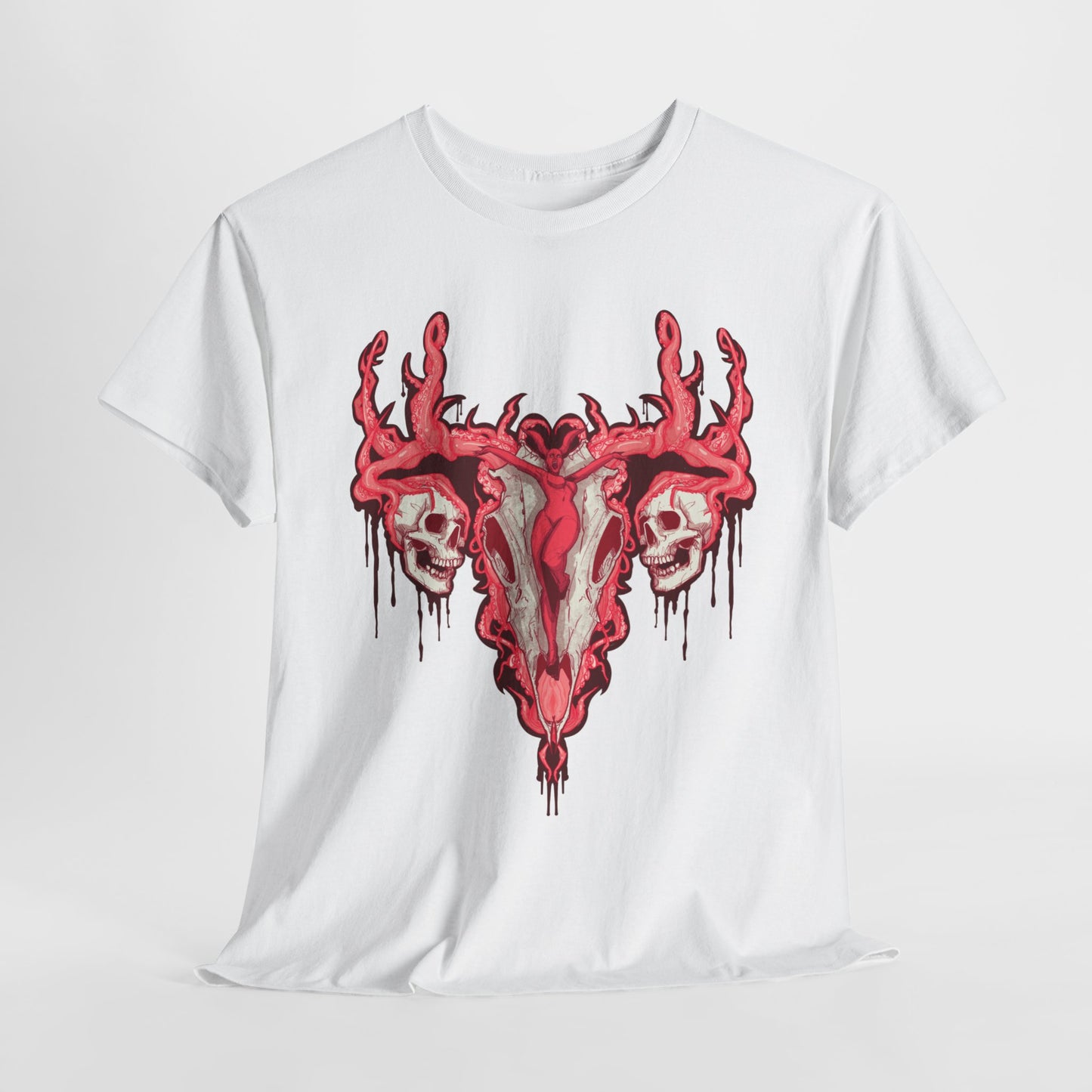 Uterus From Hell Unisex Heavy Cotton Tee