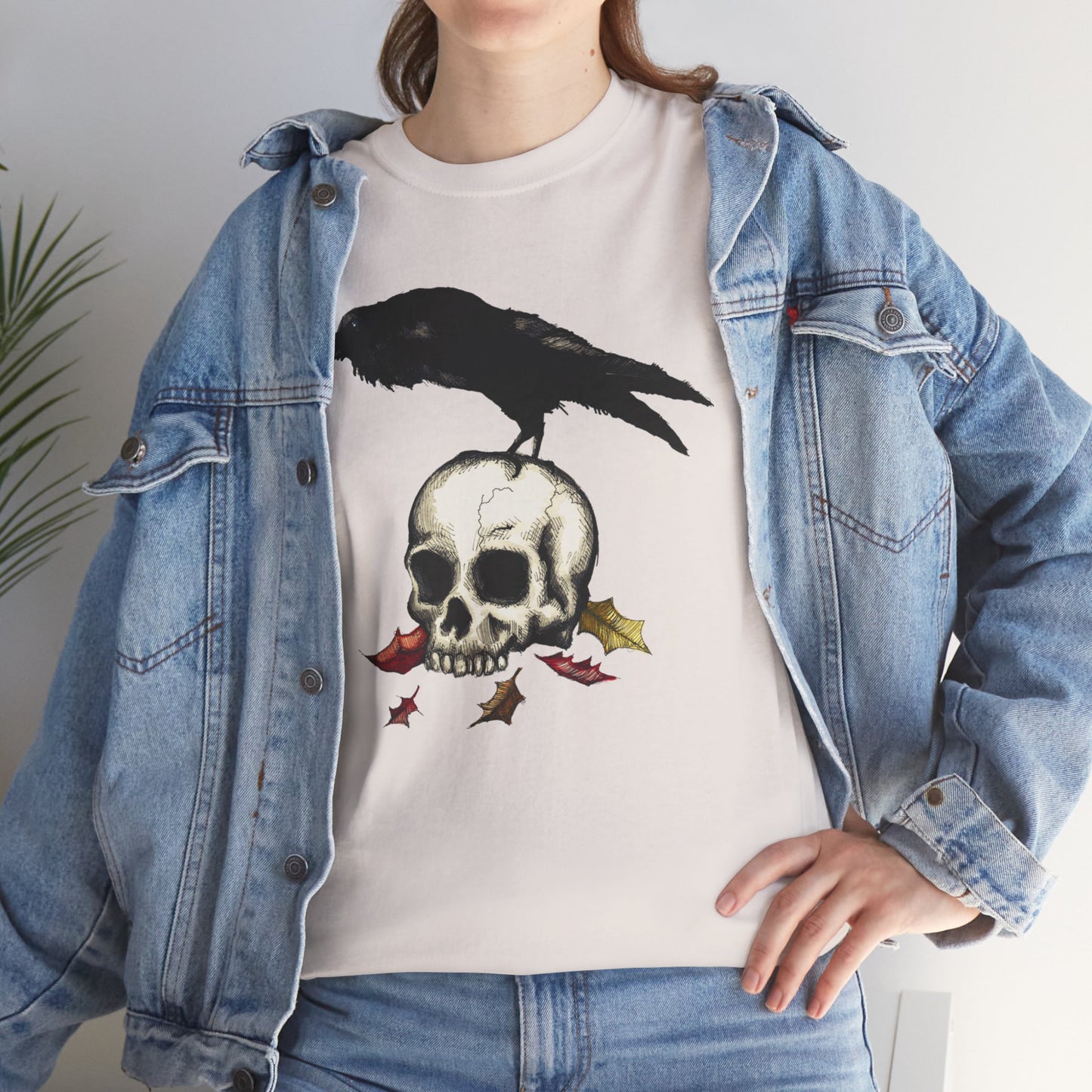 Crow Skull Unisex Heavy Cotton Tee