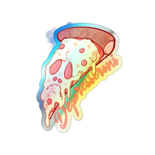 Depressoroni Holographic Die-cut Stickers
