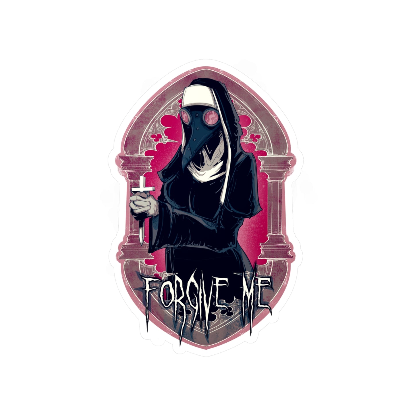 Forgive Me Kiss-Cut Vinyl Decal