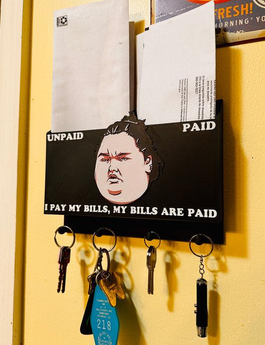 I Pay My Bills Wall Mail Organizer 3D Print