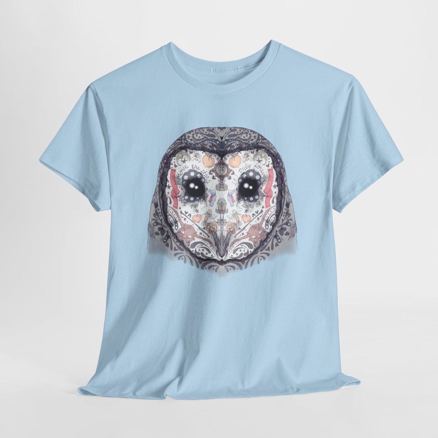 Sugar Skull Owl Unisex Heavy Cotton Tee