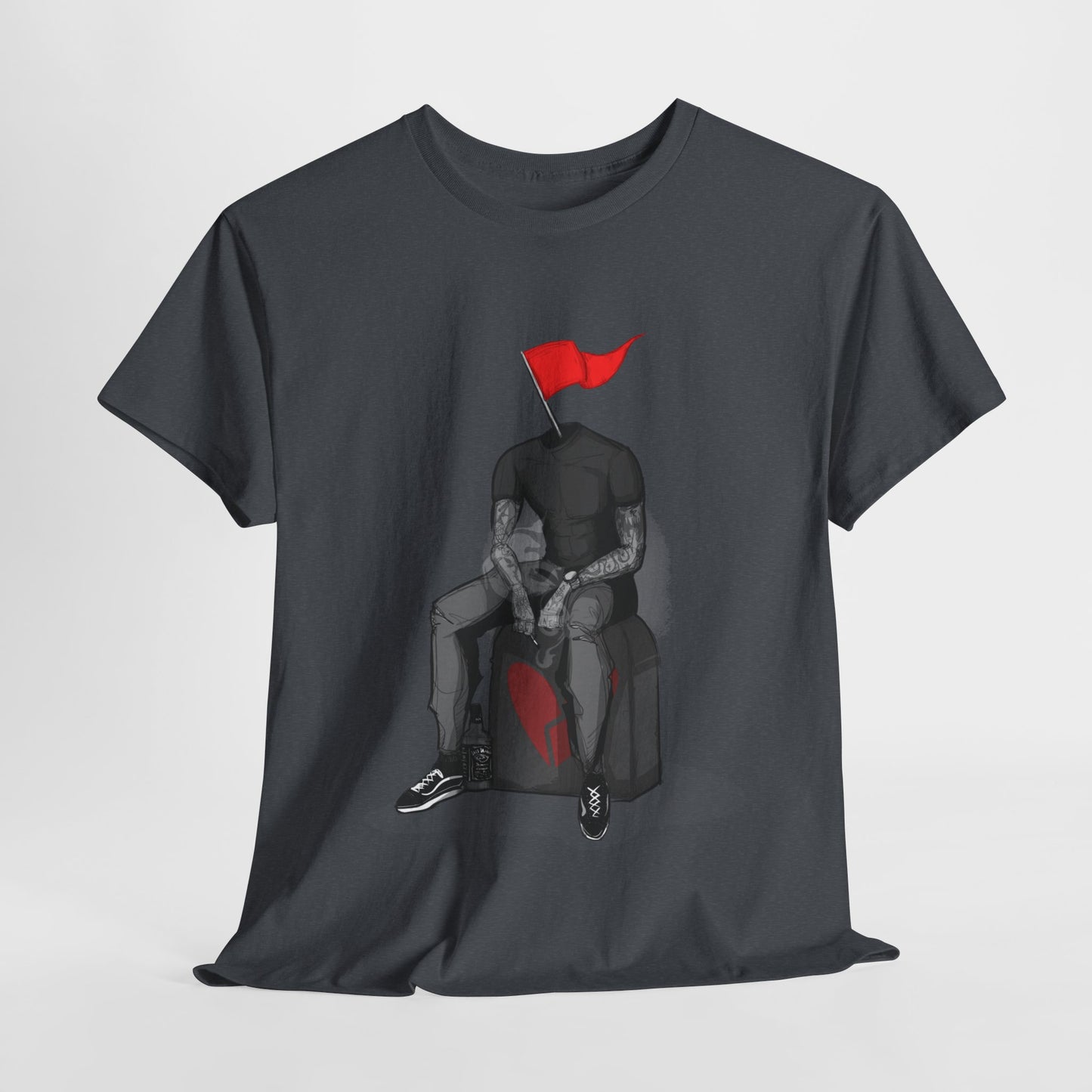 Red Flag Male Unisex Heavy Cotton Tee