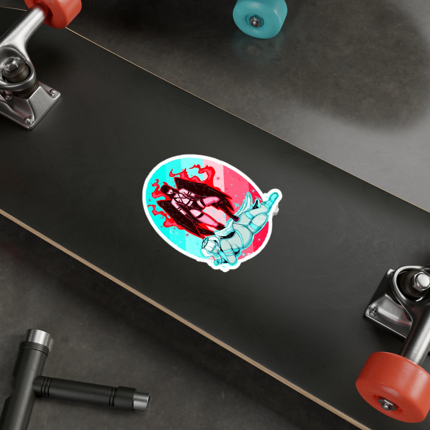 Fire & Ice Kiss-Cut Vinyl Decal