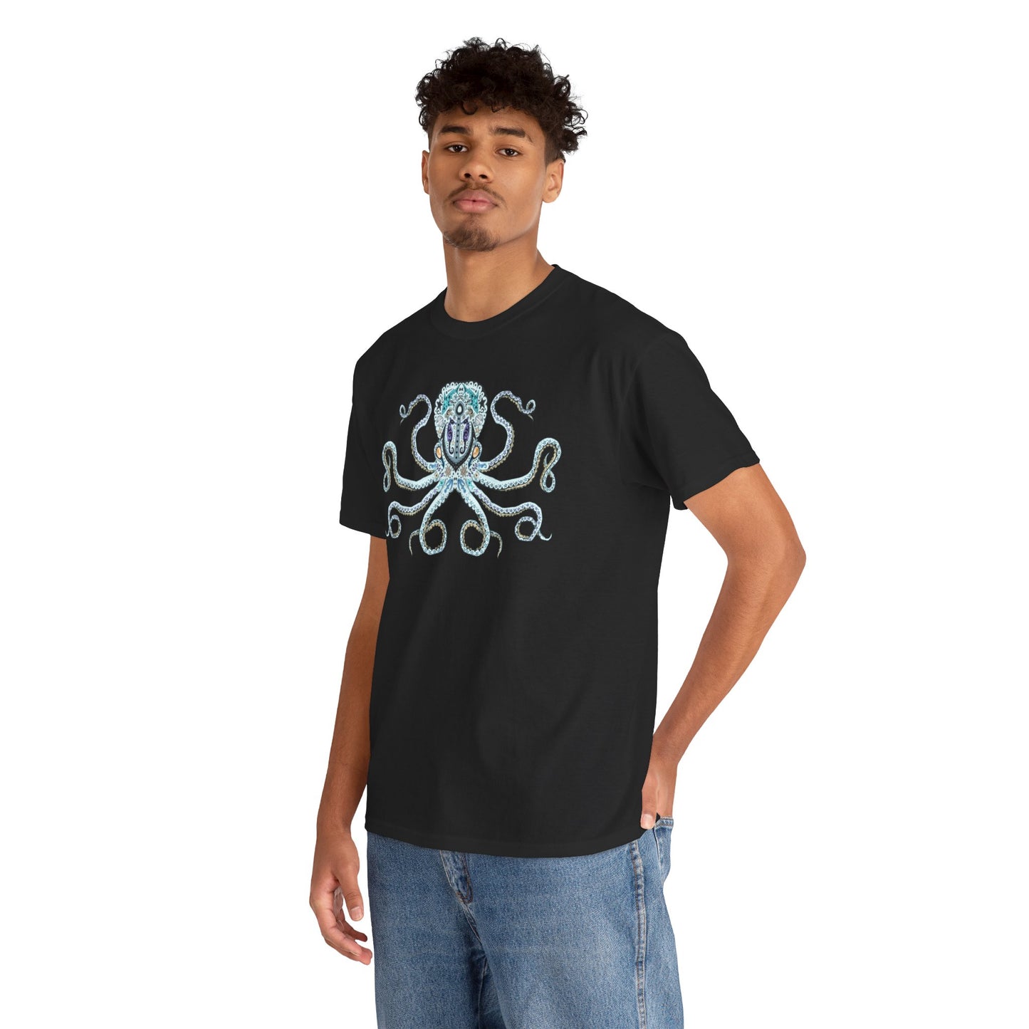 Octopus Sugar Skull Unisex Heavy Cotton Tee