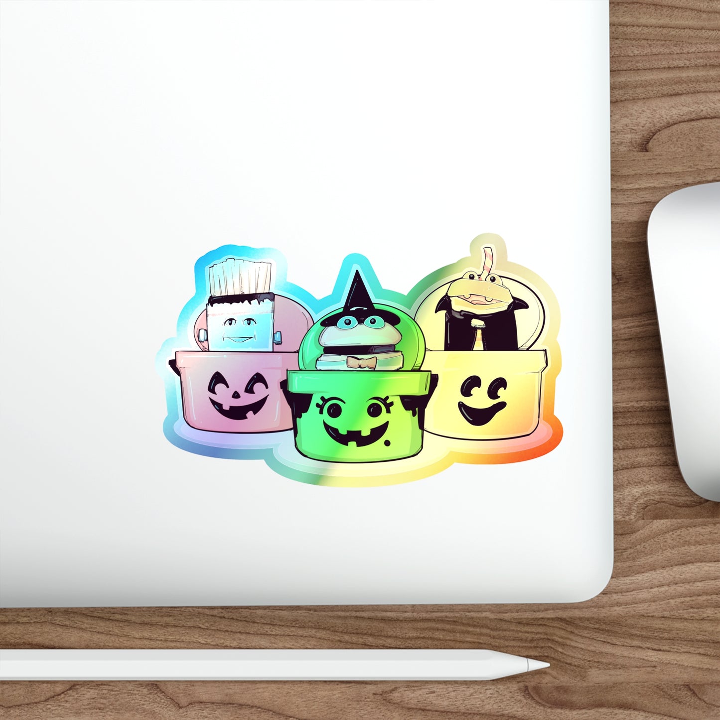Spooky Fast Food Holographic Die-cut Stickers