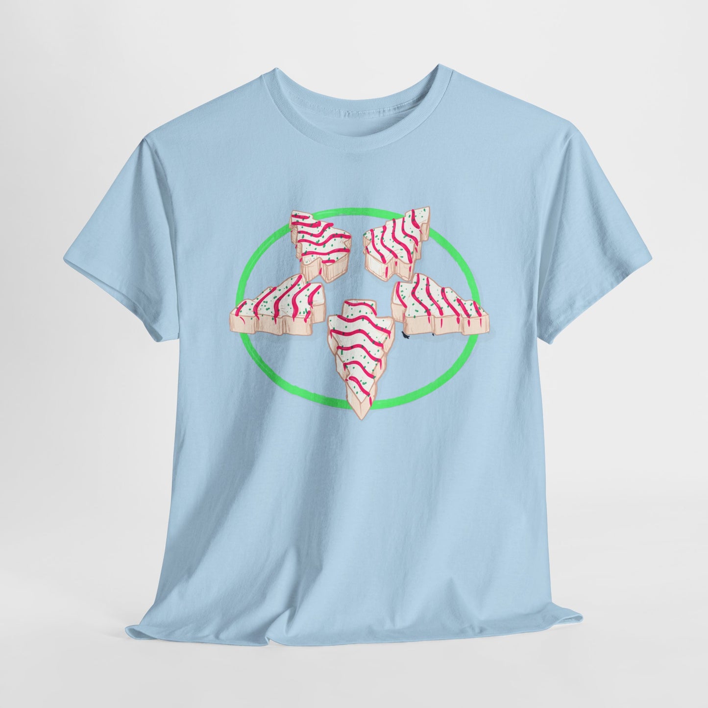 Christmas Tree Pentagram Cake Unisex Heavy Cotton Tee