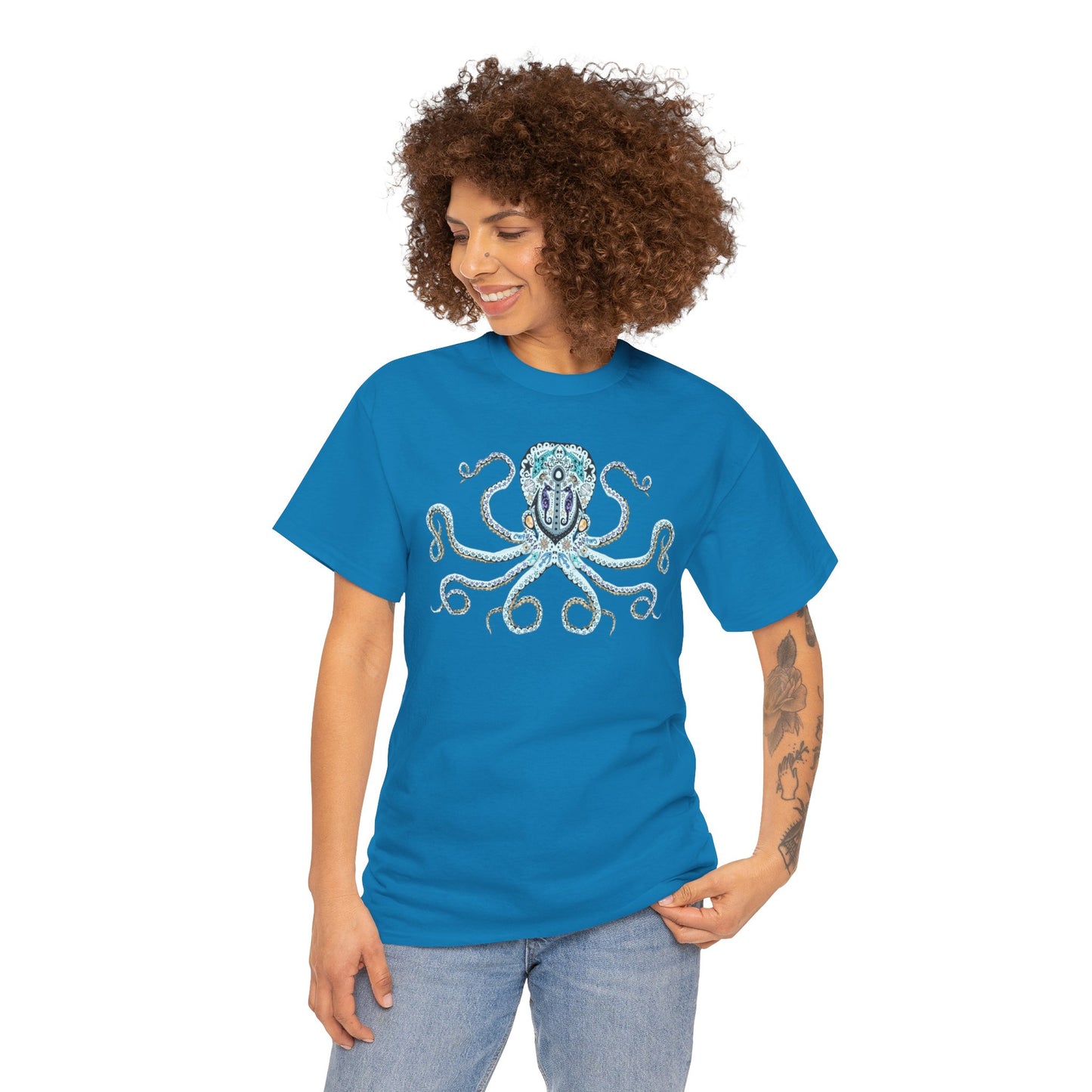 Octopus Sugar Skull Unisex Heavy Cotton Tee