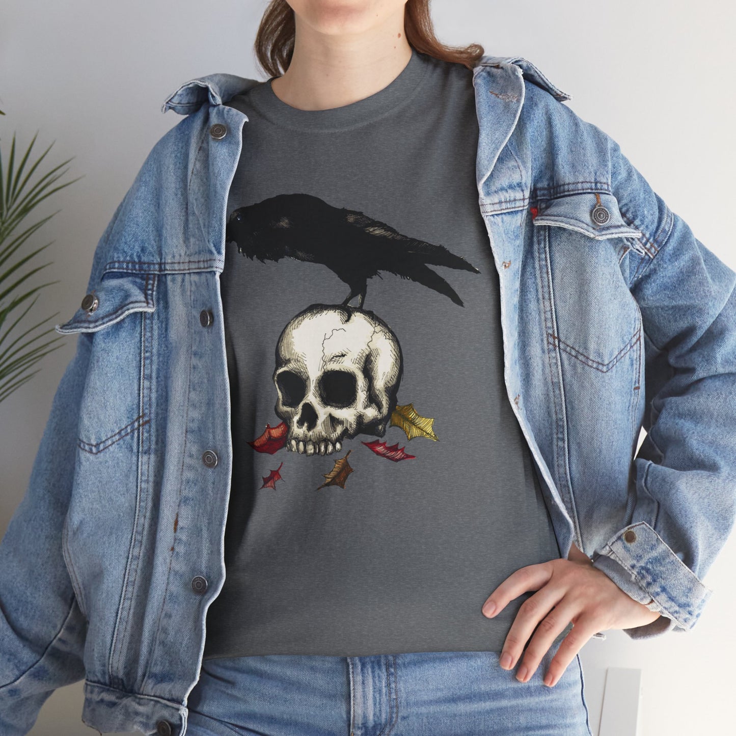 Crow Skull Unisex Heavy Cotton Tee