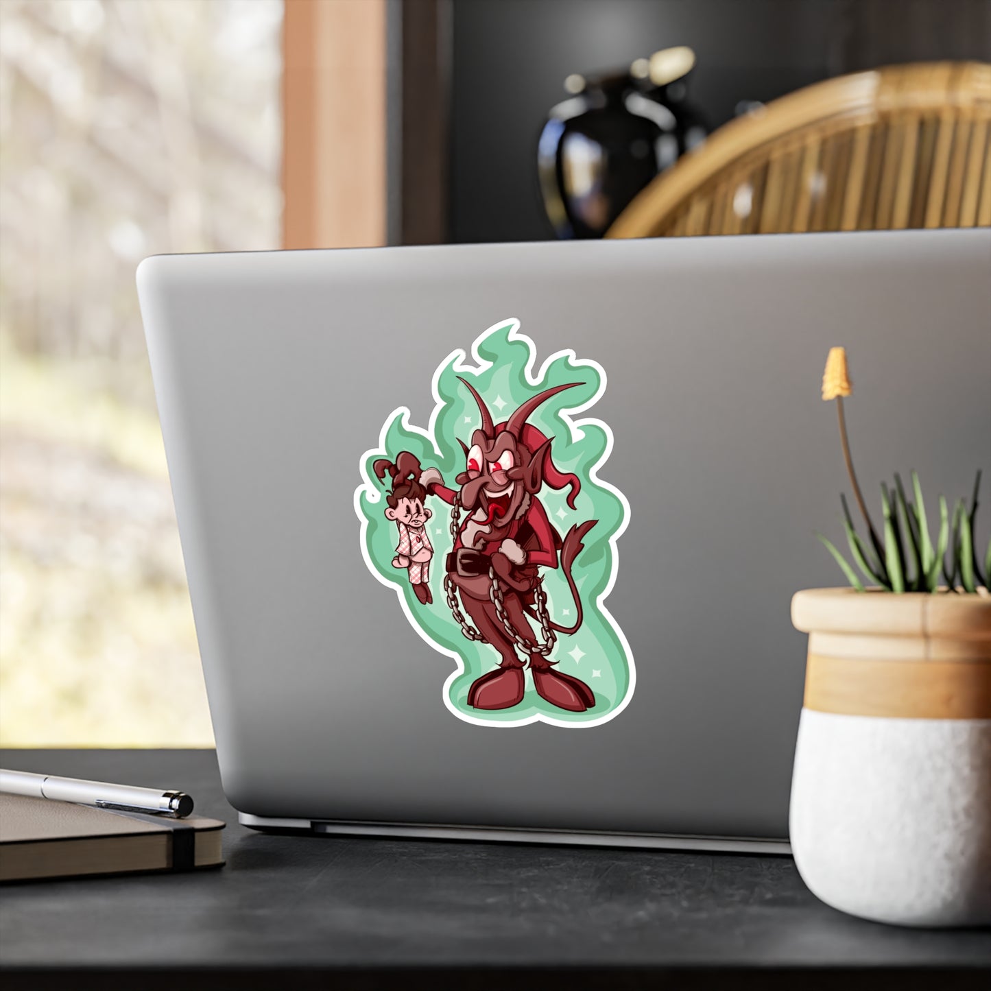 Rubber Hose Krampus Kiss-Cut Vinyl Decal
