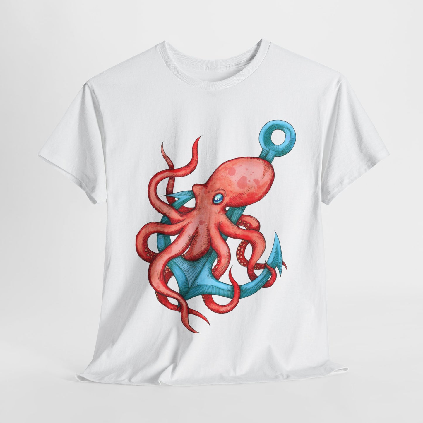 Octopus Anchor Unisex Heavy Cotton Tee