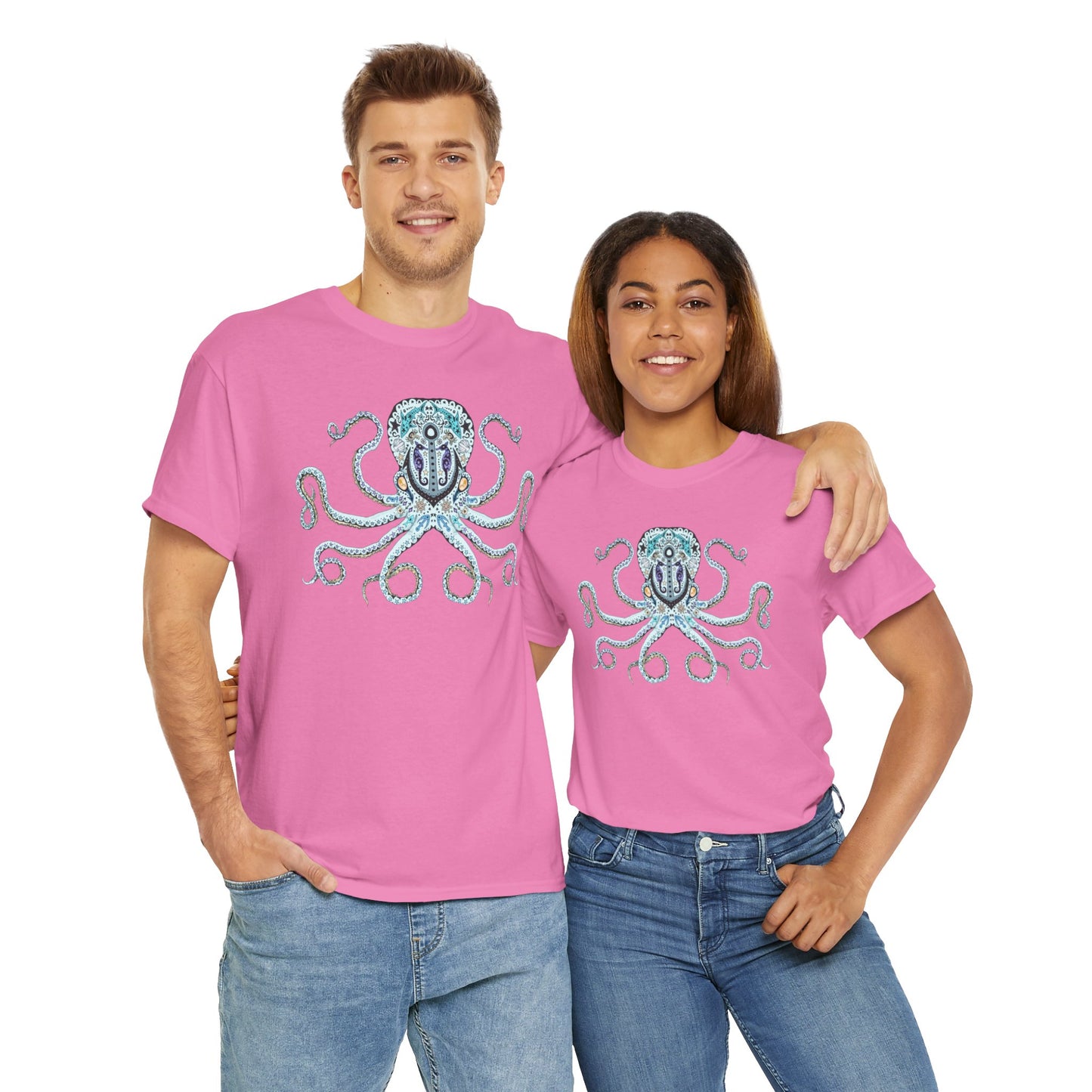 Octopus Sugar Skull Unisex Heavy Cotton Tee