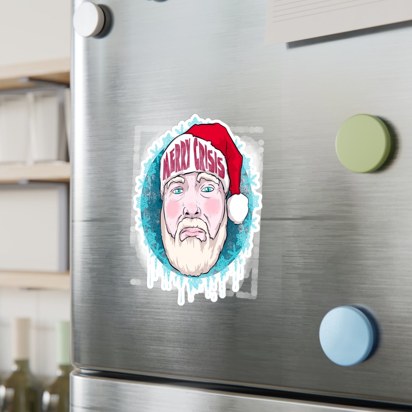 Merry Crisis Kiss-Cut Vinyl Decal