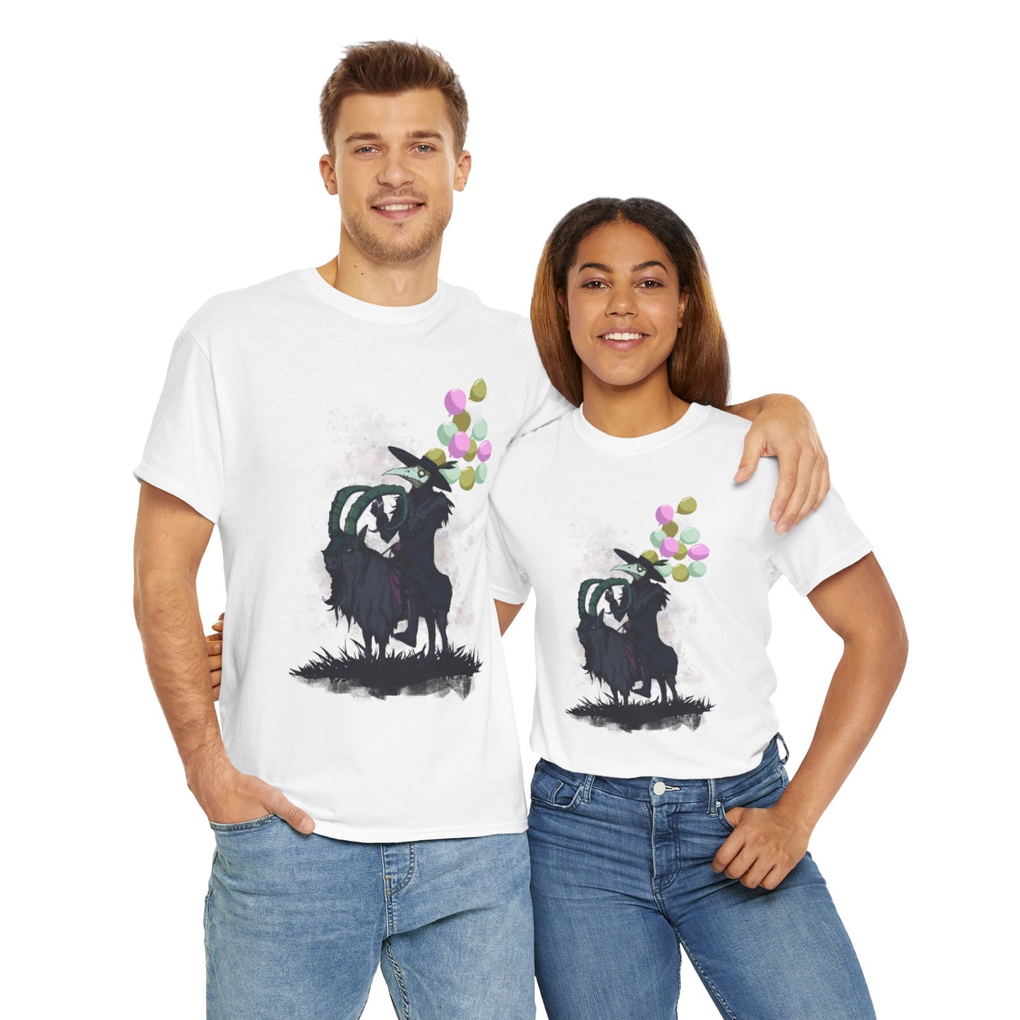 Plague Doctor Balloons Unisex Heavy Cotton Tee