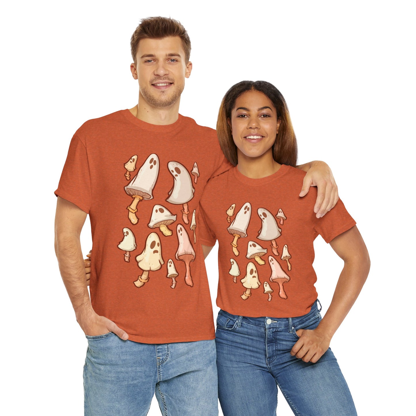Spooky Mushrooms Unisex Heavy Cotton Tee