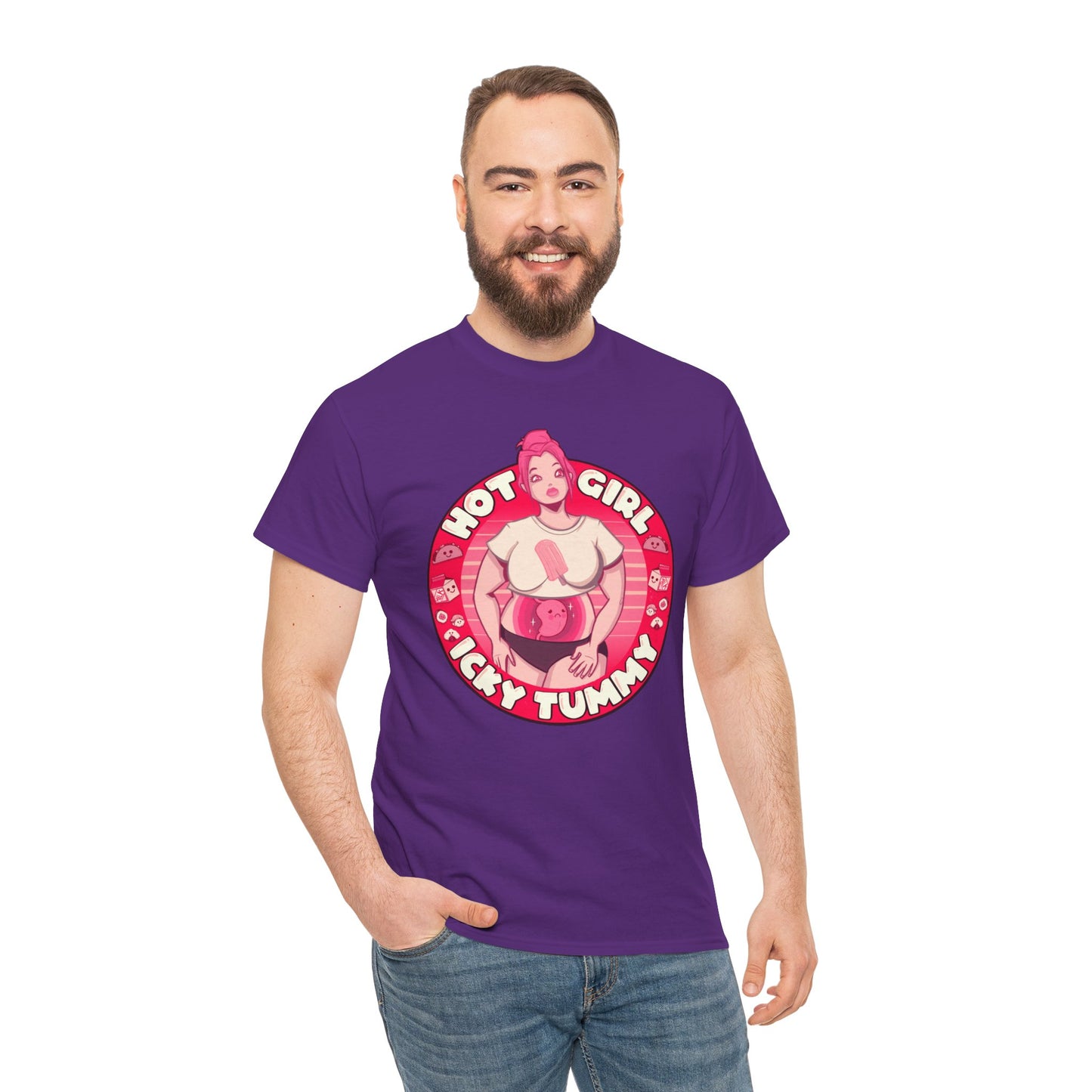 Hot Girl Icky Tummy Unisex Heavy Cotton Tee