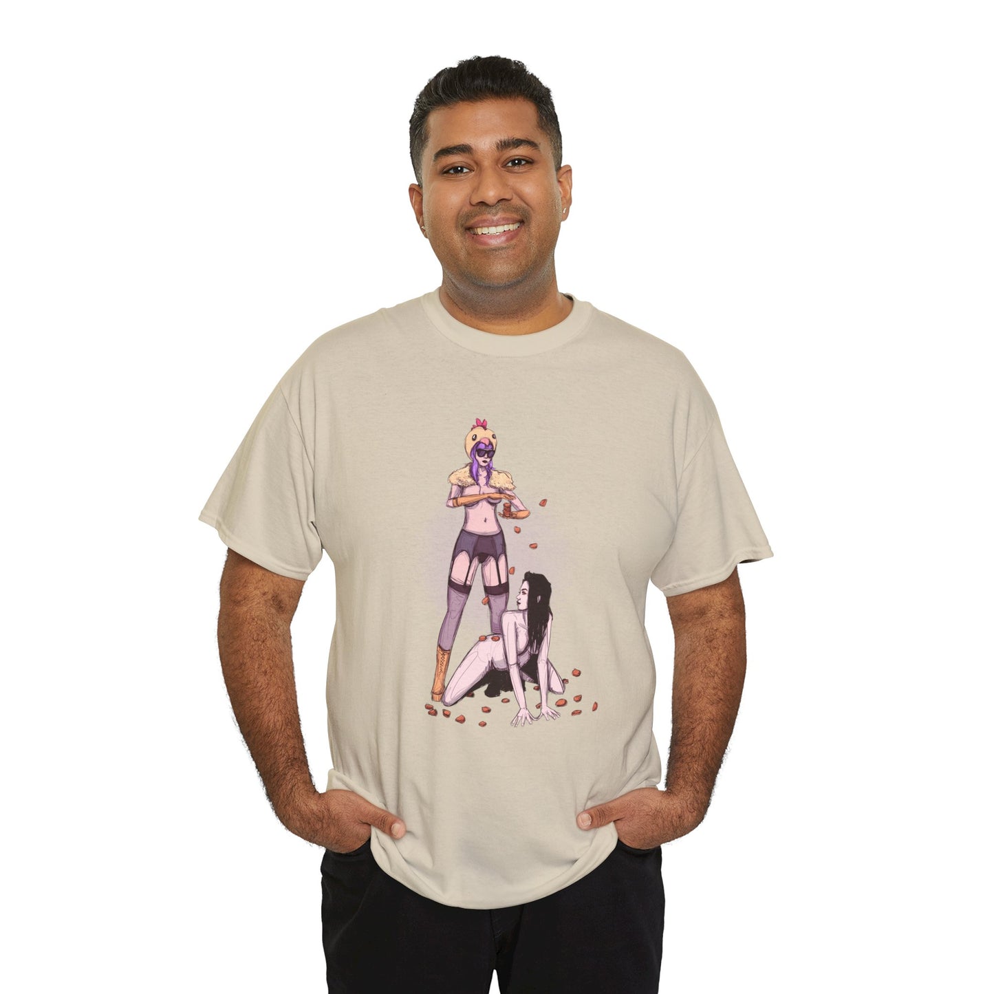 Chicken Nugget Rain Unisex Heavy Cotton Tee