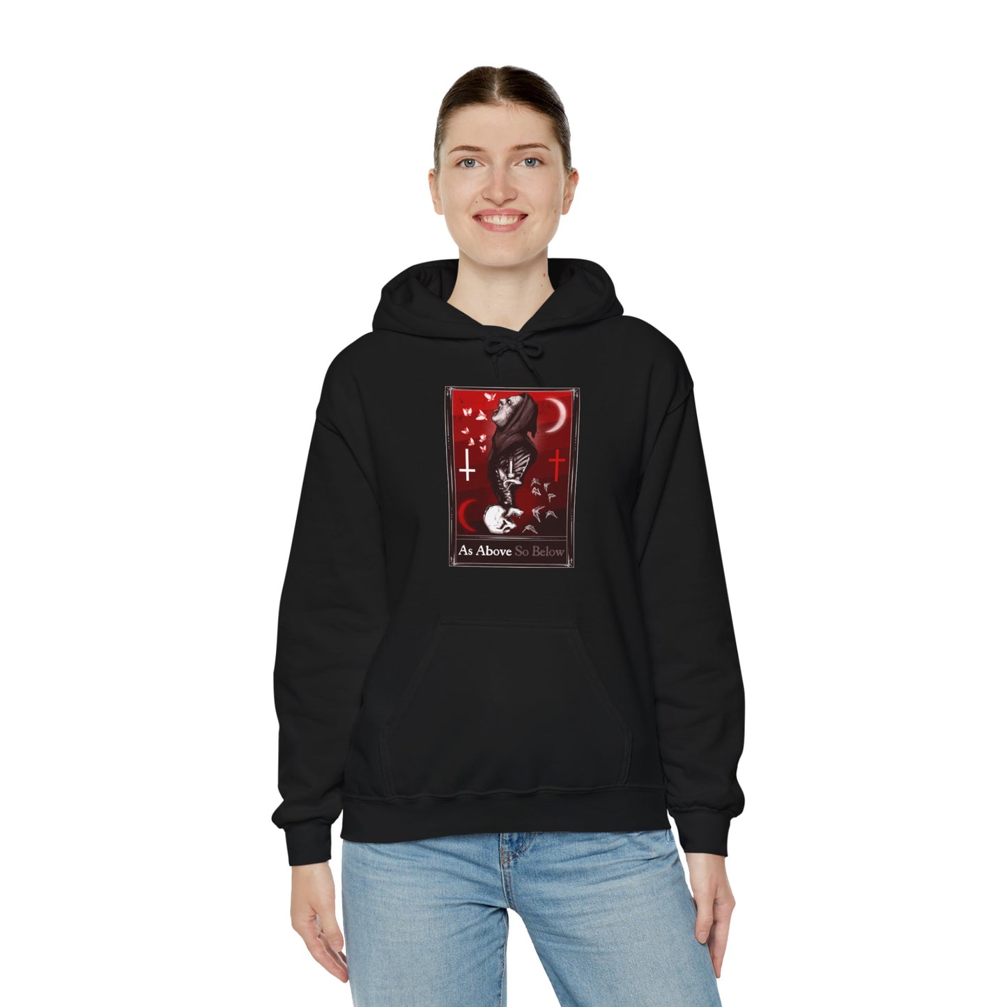 As Above So Below Tarot Unisex Heavy Blend Hooded Sweatshirt