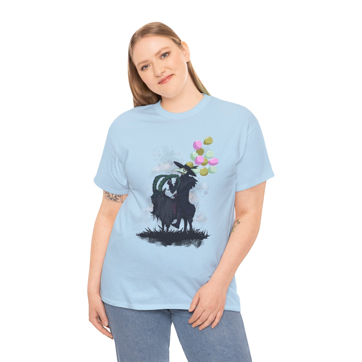 Plague Doctor Balloons Unisex Heavy Cotton Tee