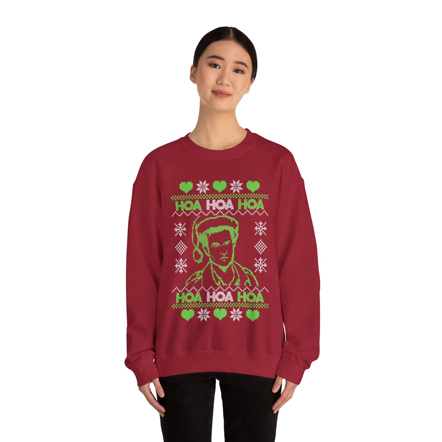 HOA HOA HOA Christmas (Green) Unisex Heavy Blend™ Crewneck Sweatshirt
