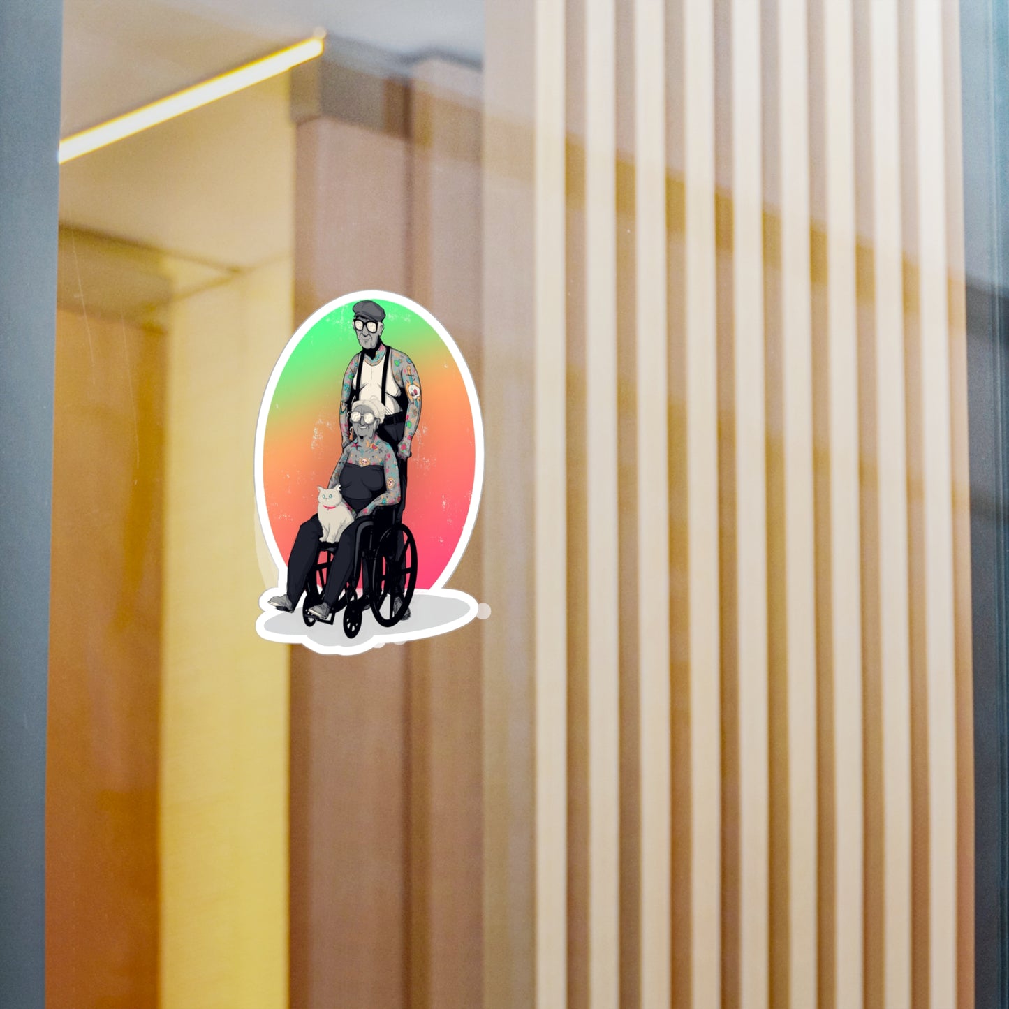 Inked & Elderly Kiss-Cut Vinyl Decal