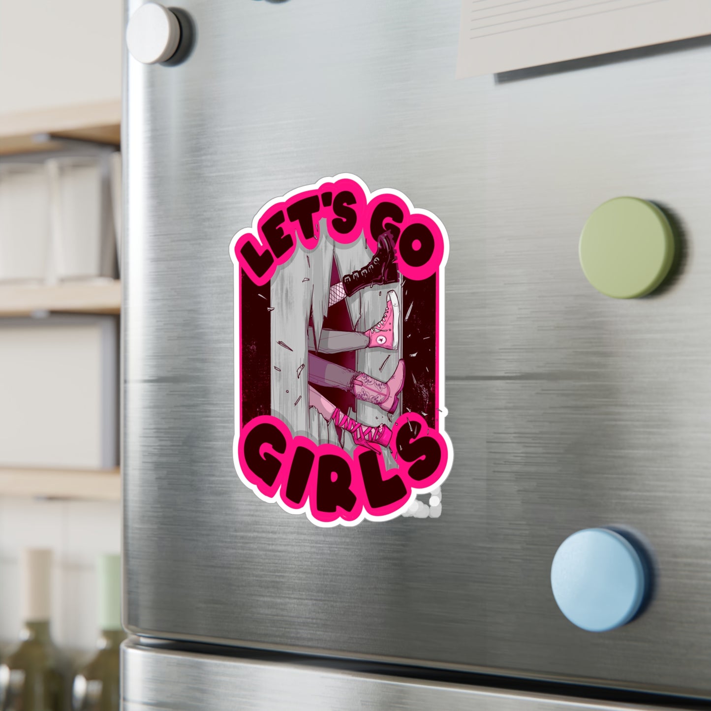 Let's Go Girls Kiss-Cut Vinyl Decal