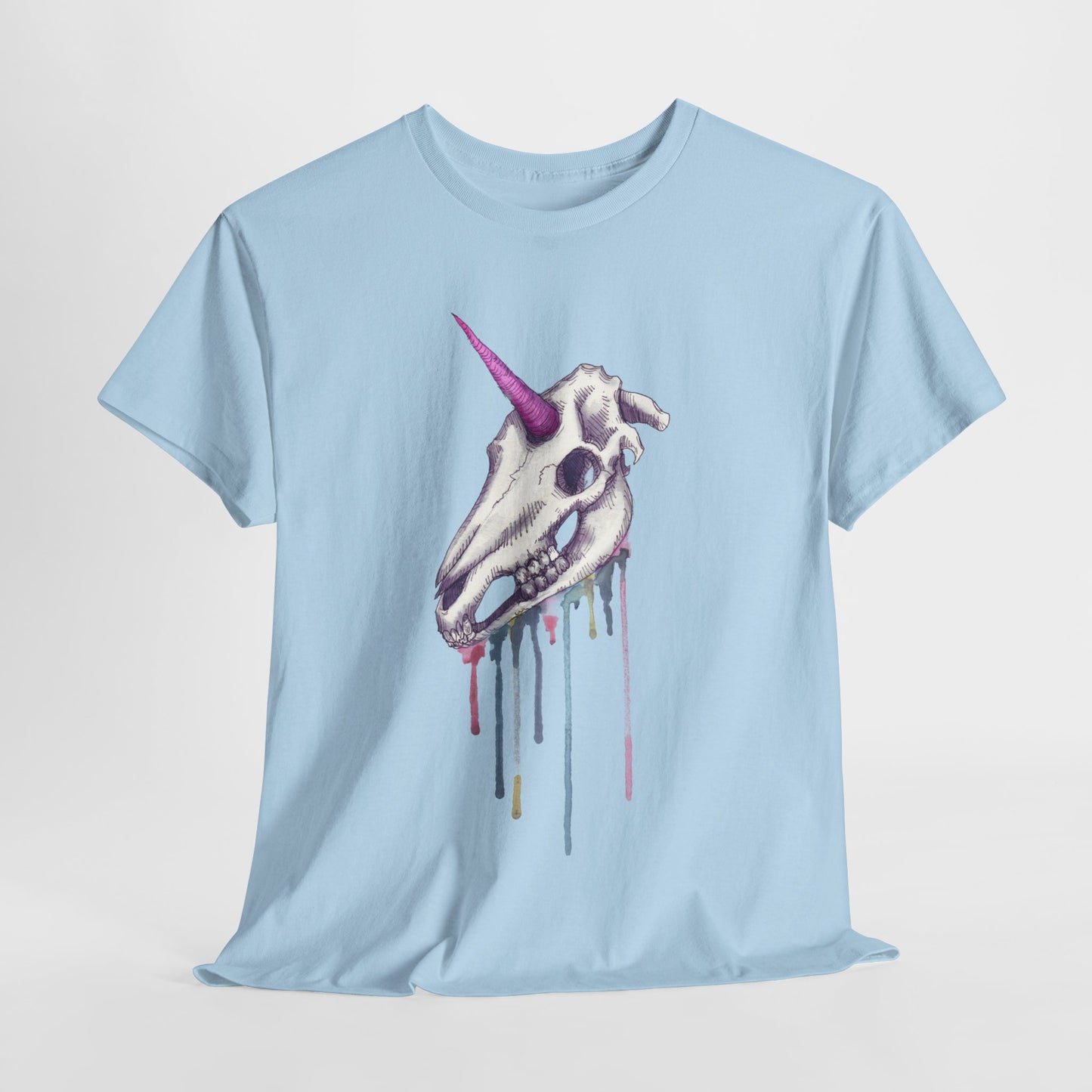 Unicorn Skull Unisex Heavy Cotton Tee