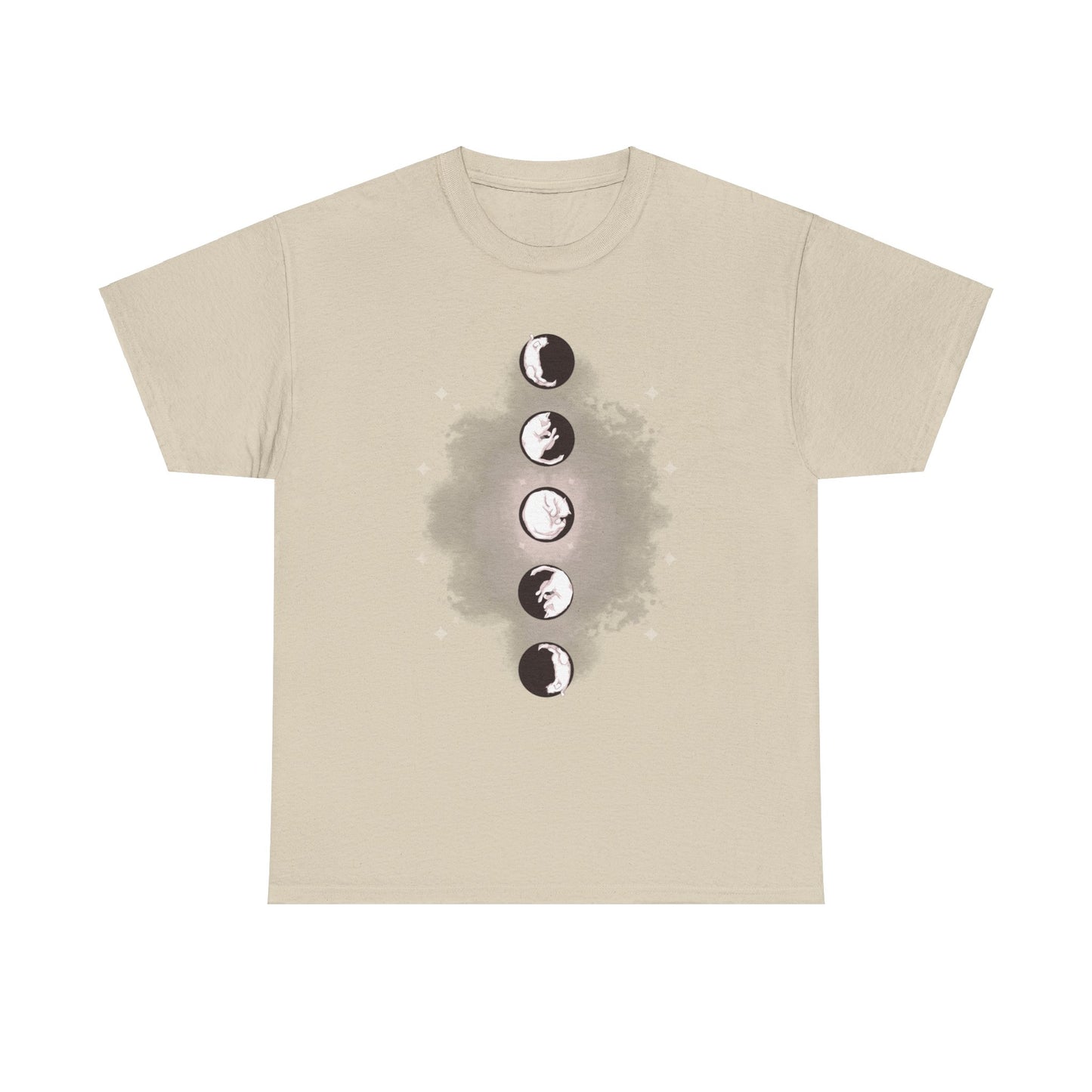 Cat Phases Unisex Heavy Cotton Tee