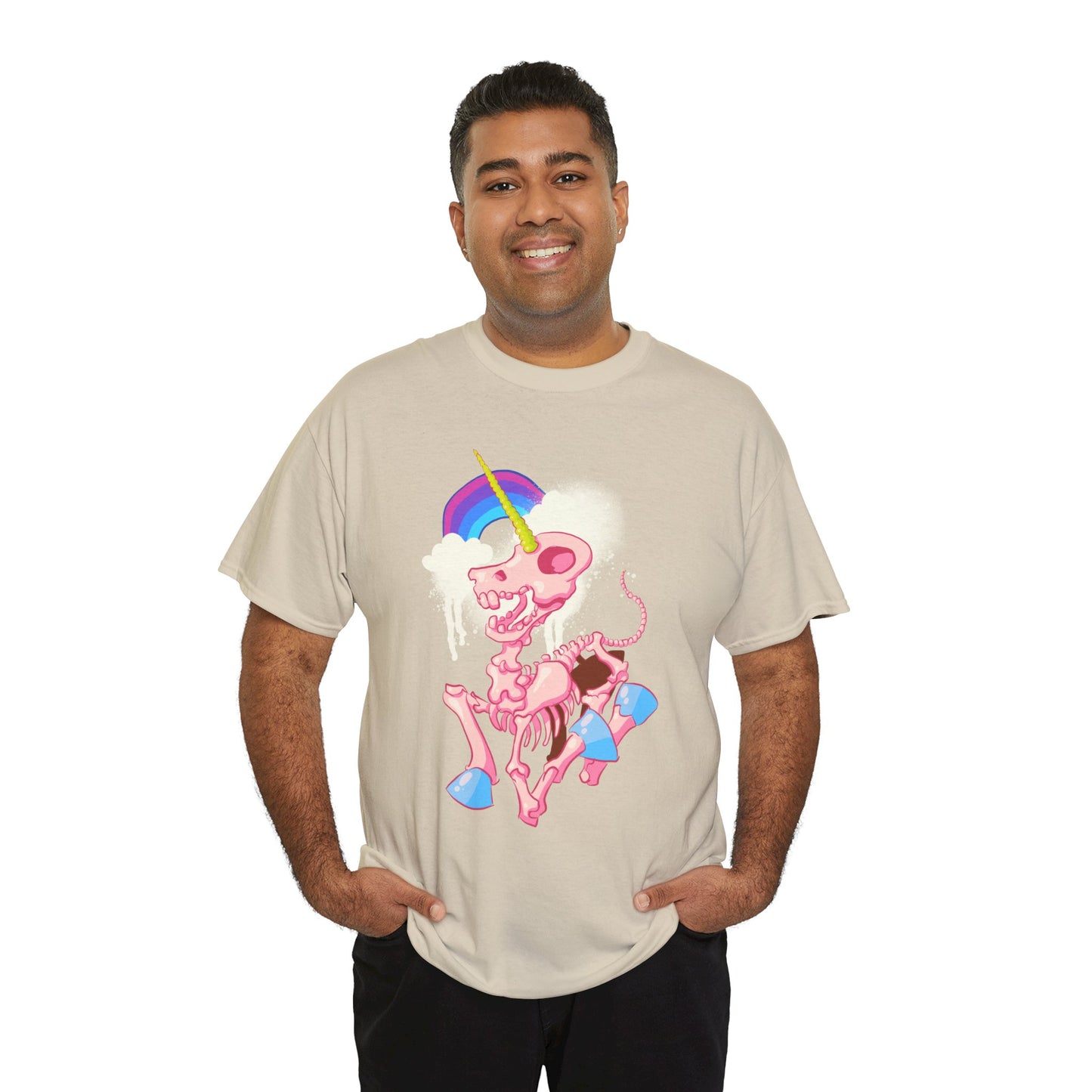 Unicorn Skeleton 2 Unisex Heavy Cotton Tee