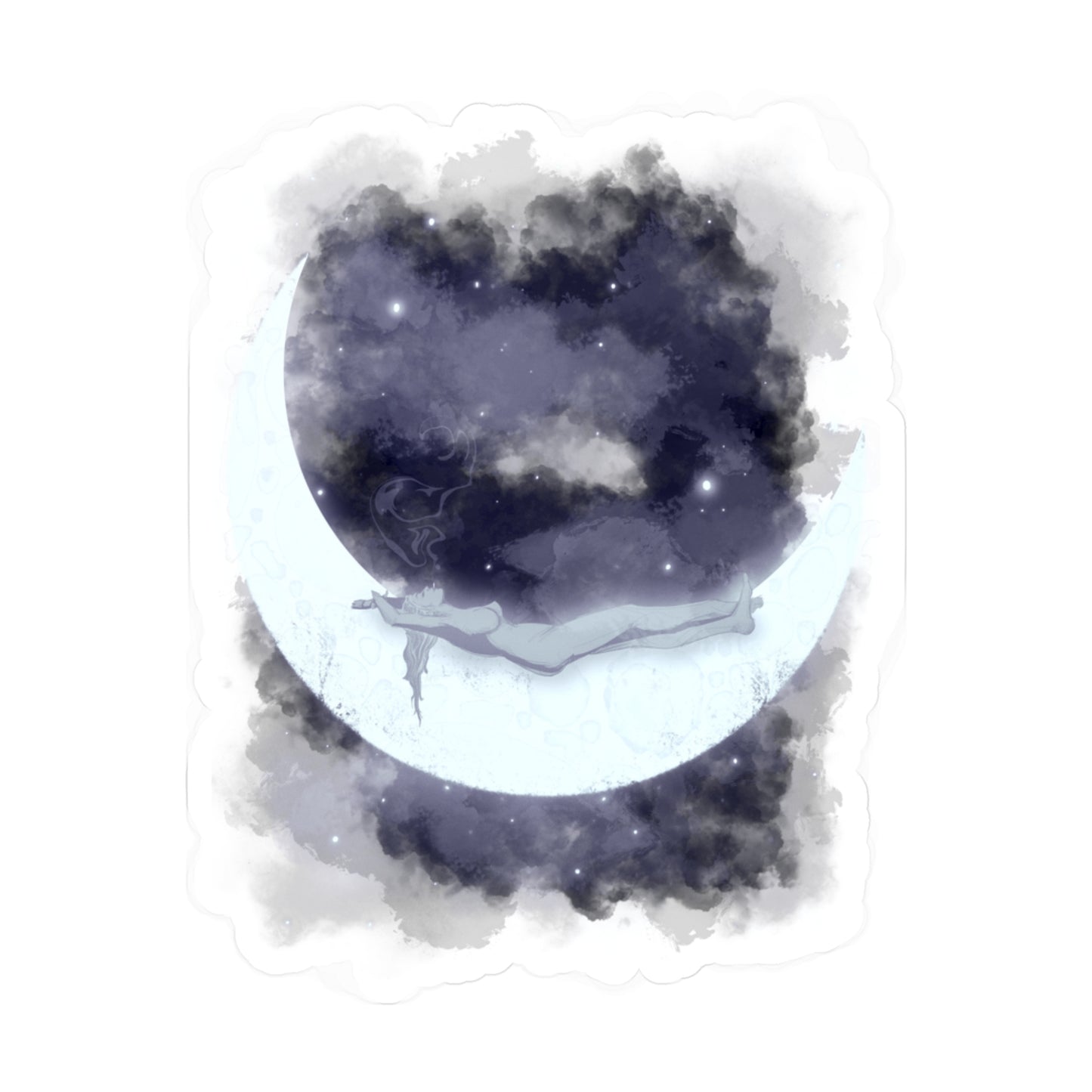 The Girl Who Loved The Moon Kiss-Cut Vinyl Decal