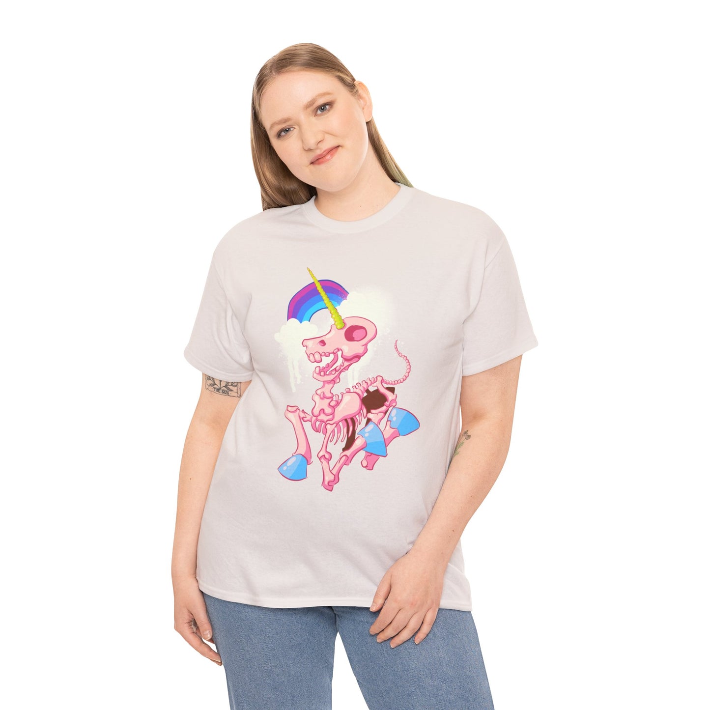 Unicorn Skeleton 2 Unisex Heavy Cotton Tee