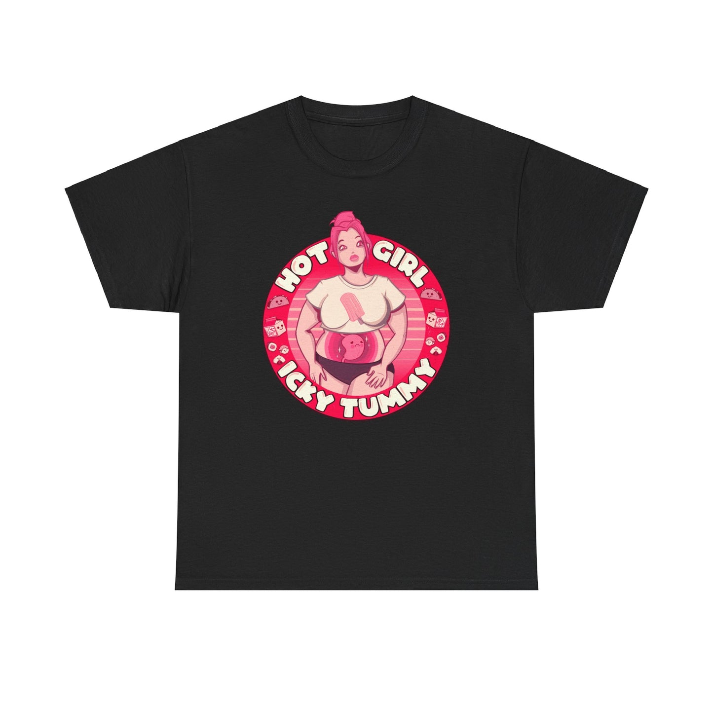 Hot Girl Icky Tummy Unisex Heavy Cotton Tee