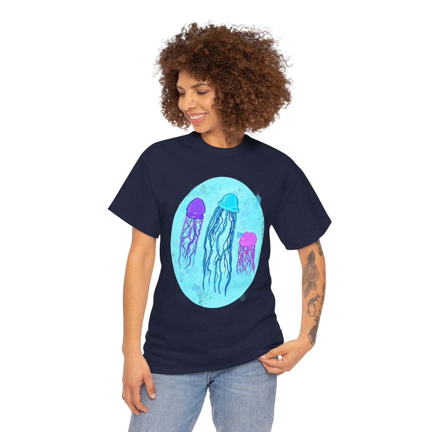 Jellyfish Varieties Unisex Heavy Cotton Tee